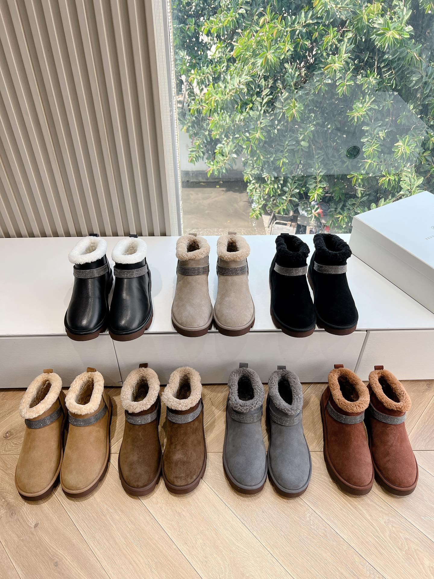 所见即所得G1991代购级别Brunello Cucinelli 24ss 冬季新款 雪地靴 羊羔毛包子靴 BC有着原汁