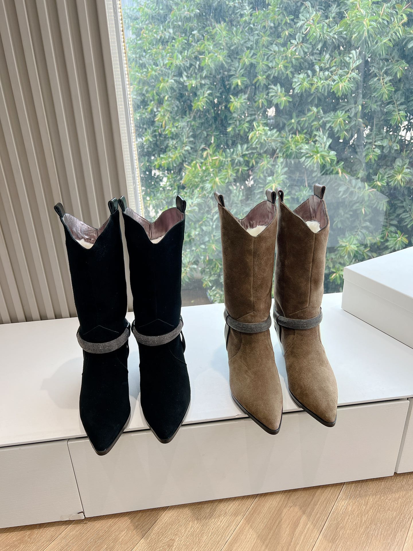 羊毛内里所见即所得G1991代购级别Brunello Cucinelli 24ss 冬季新款切尔西短靴 下单注明皮里还是