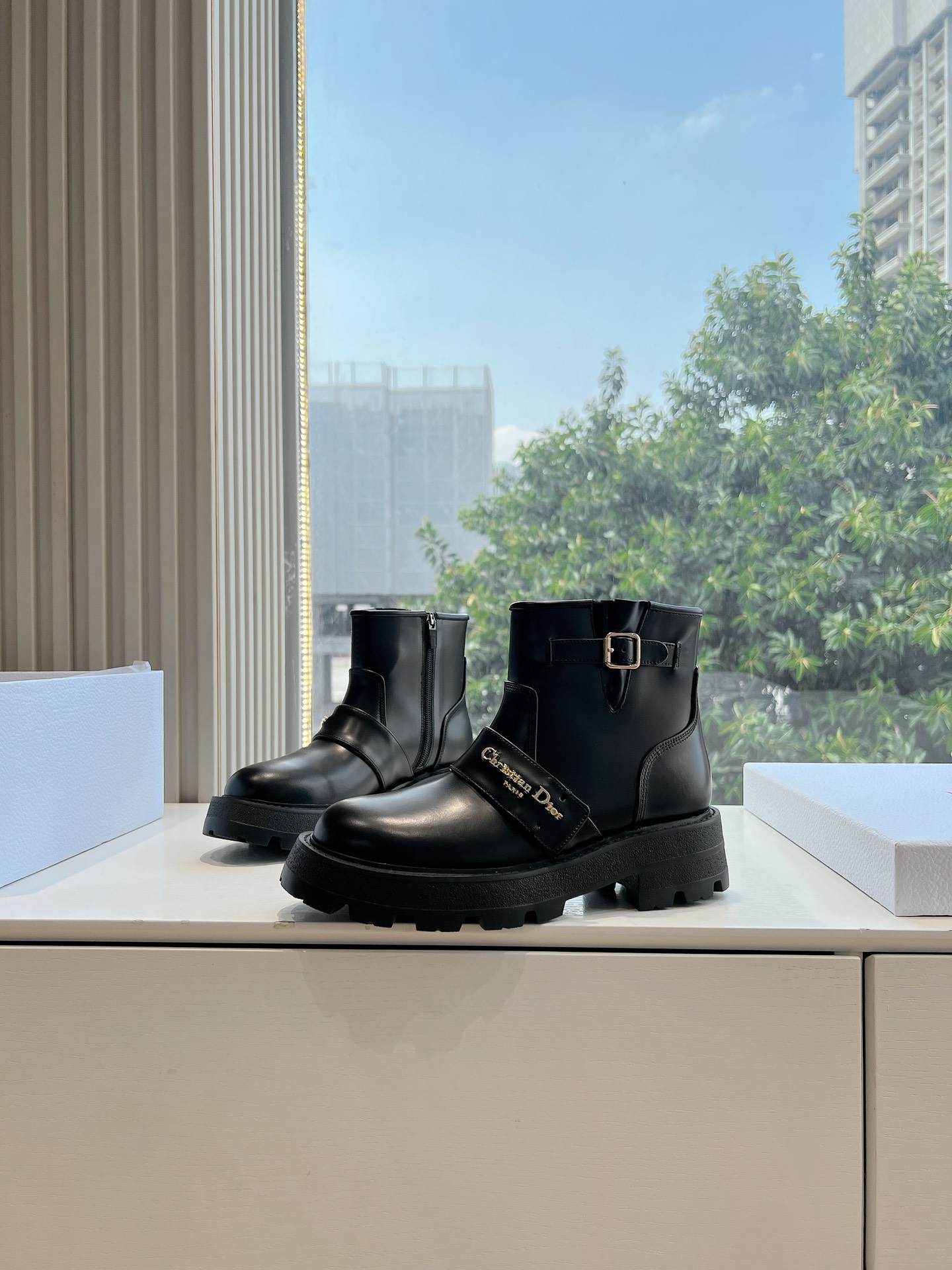 Dior Long Boots Short Boots Cowhide Fall/Winter Collection