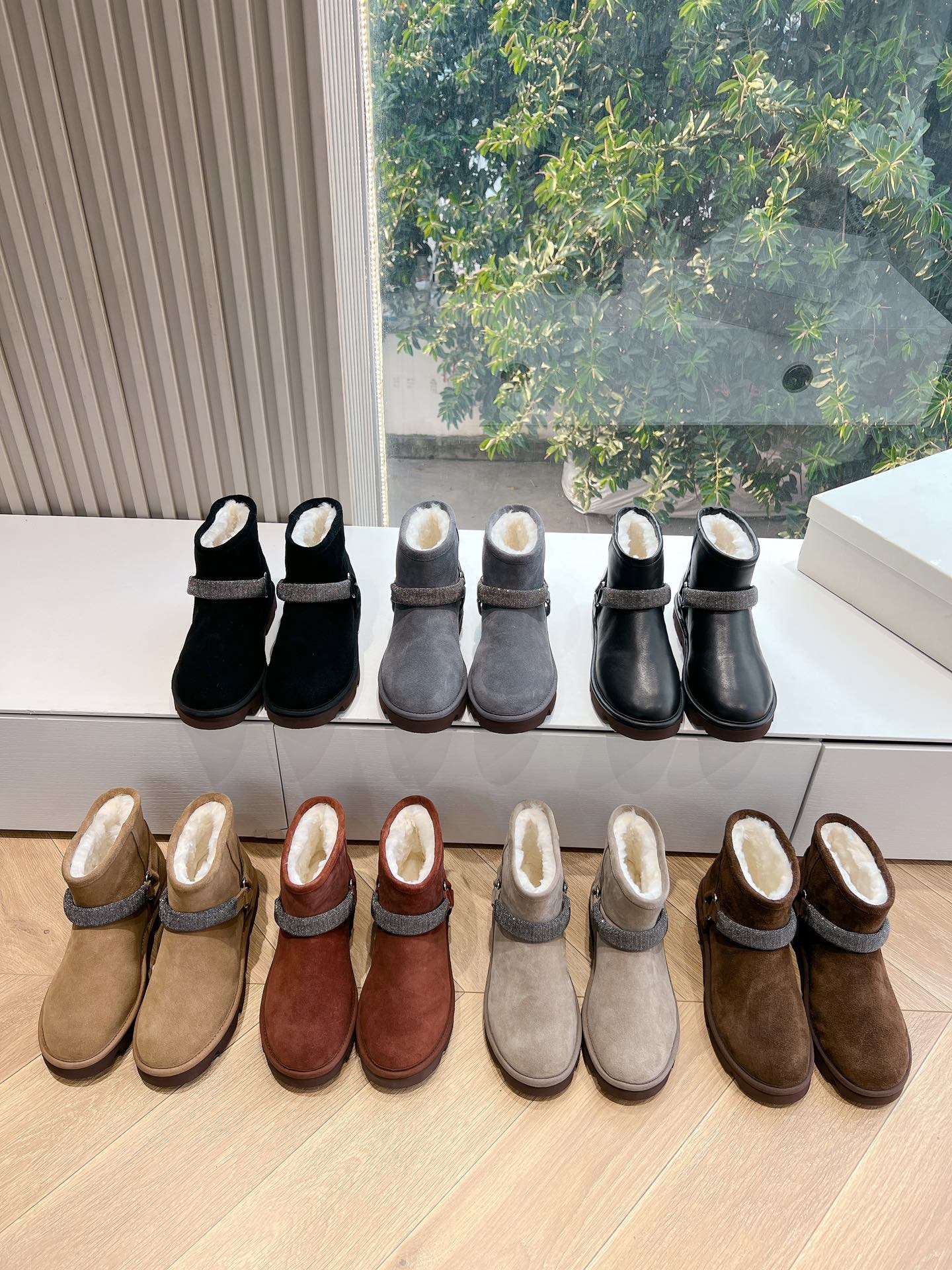 所见即所得G1991代购级别Brunello Cucinelli 24ss 冬季新款 雪地靴 羊羔毛包子靴 BC有着原汁