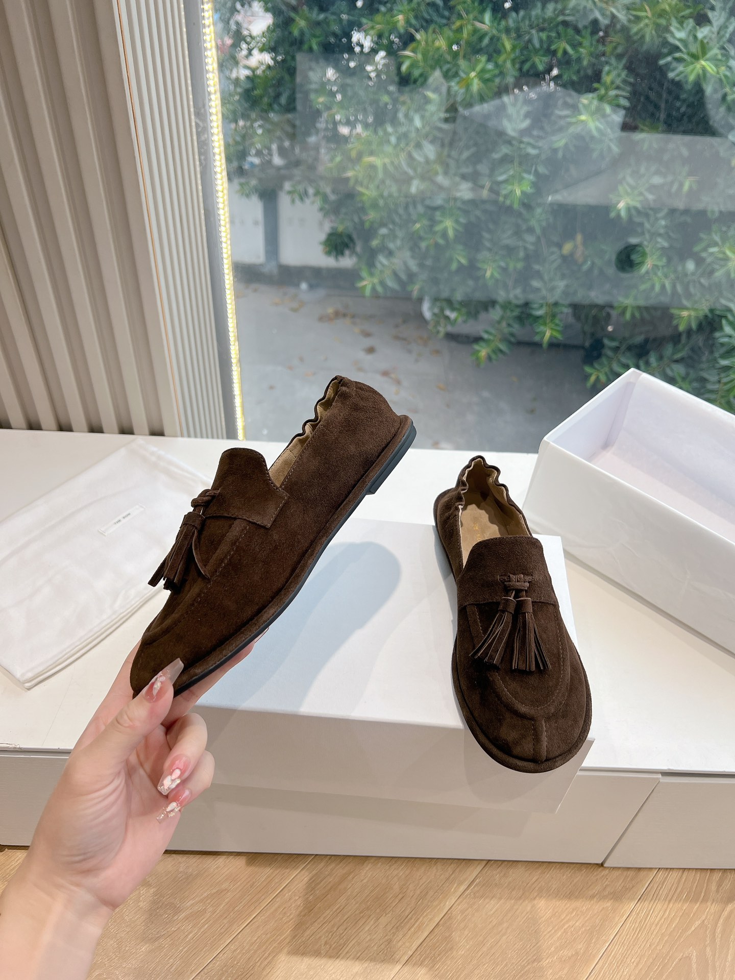 🌾G083代购级别莞厂供应the ro*真皮法式复古方头极简百搭平底乐福鞋这款短靴脚真的是史上我穿过最最