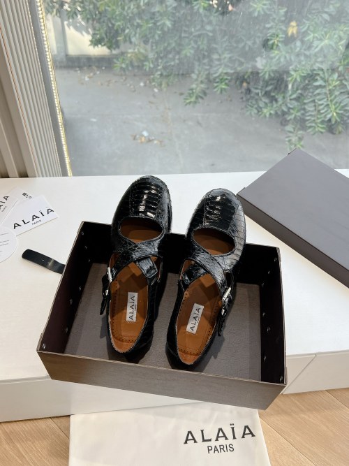 ALAIA Snake Skin Ballerina Flats, Luxury French Design, Limited Edition 1 ALAIA Snake Skin Ballerina Flats, Luxury French Design, Limited Edition