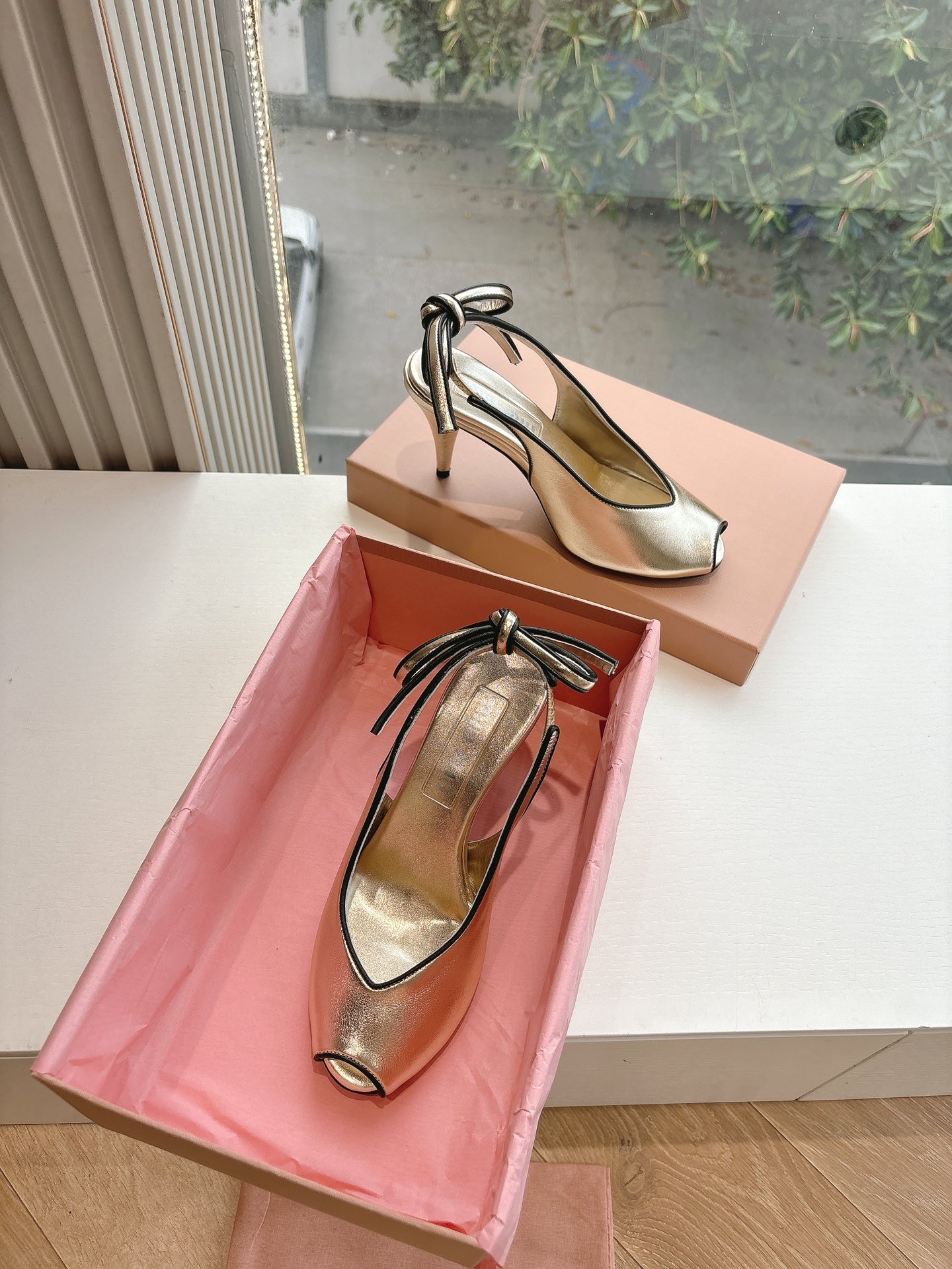 Miu Miu Leather Heeled Sandals - Lambskin Upper, 7cm Heel Height 3 i1745418481 3900 4