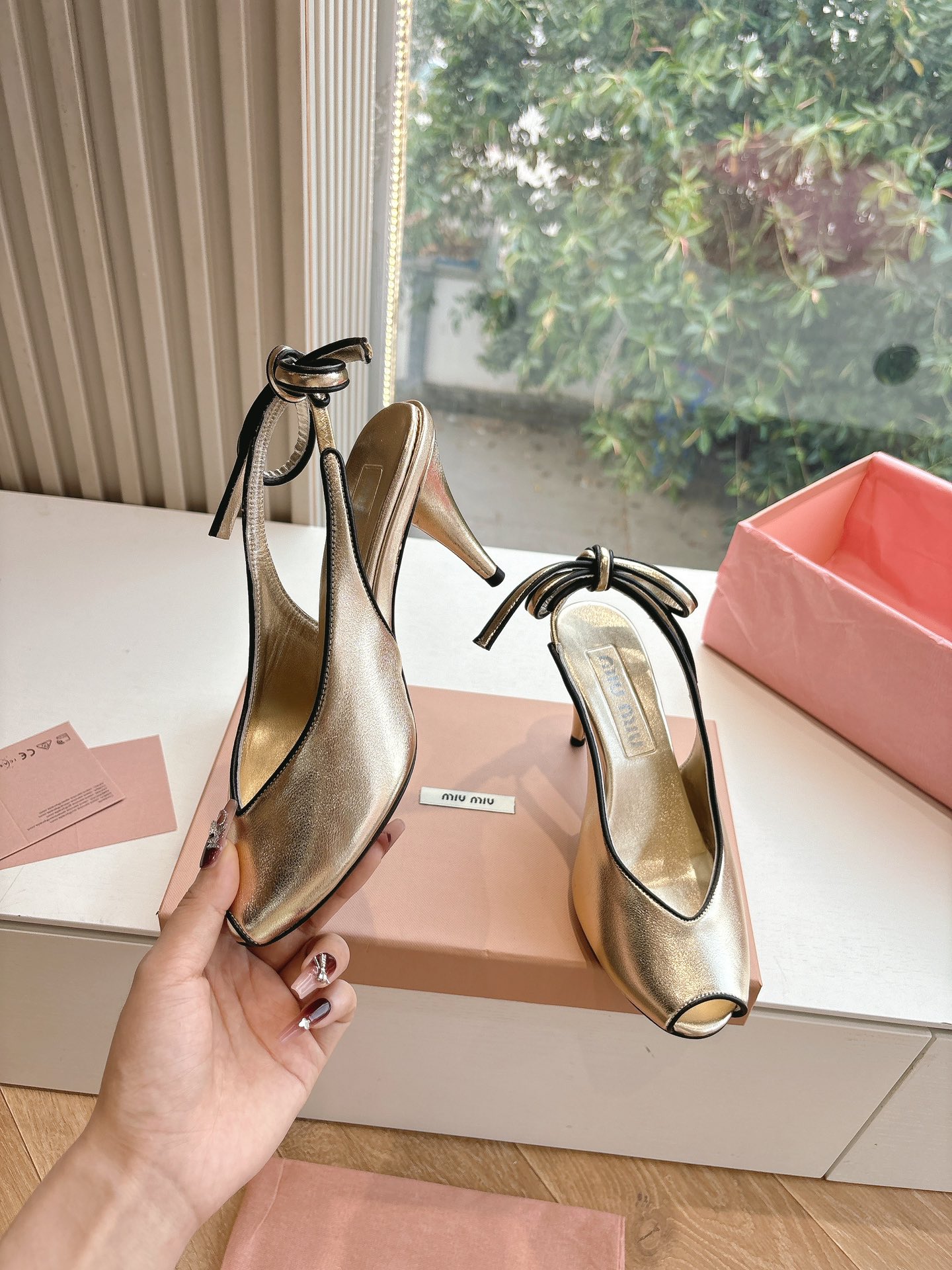 Miu Miu Leather Heeled Sandals - Lambskin Upper, 7cm Heel Height 6 i1745418481 5175 3