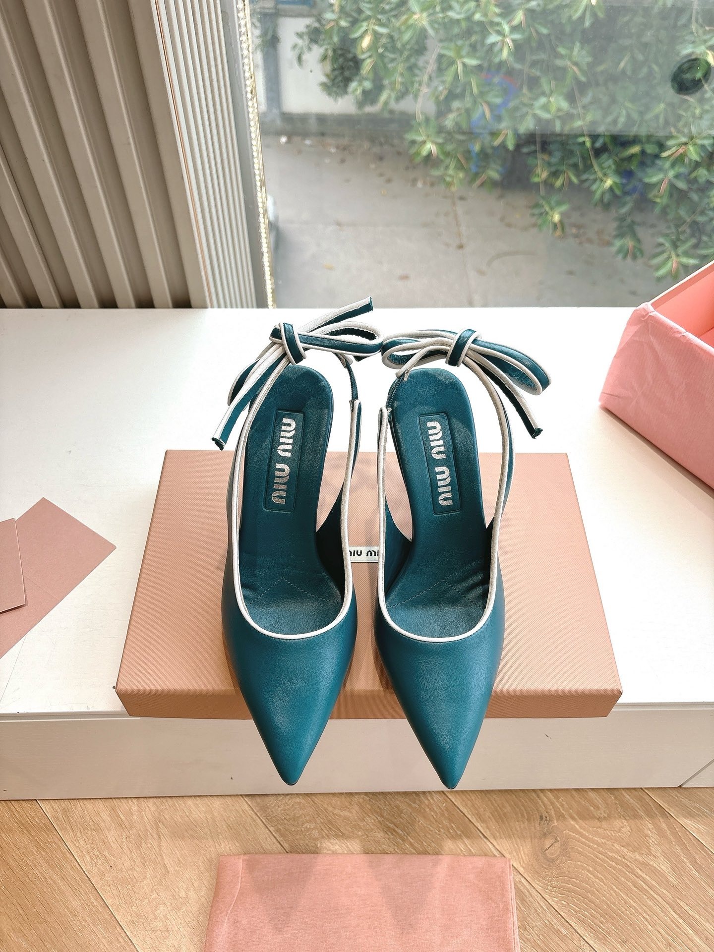 Miu Miu Women's Leather High Heels - Comfortable & Stylish, Size 35-39 5 i1745418523 3102 0