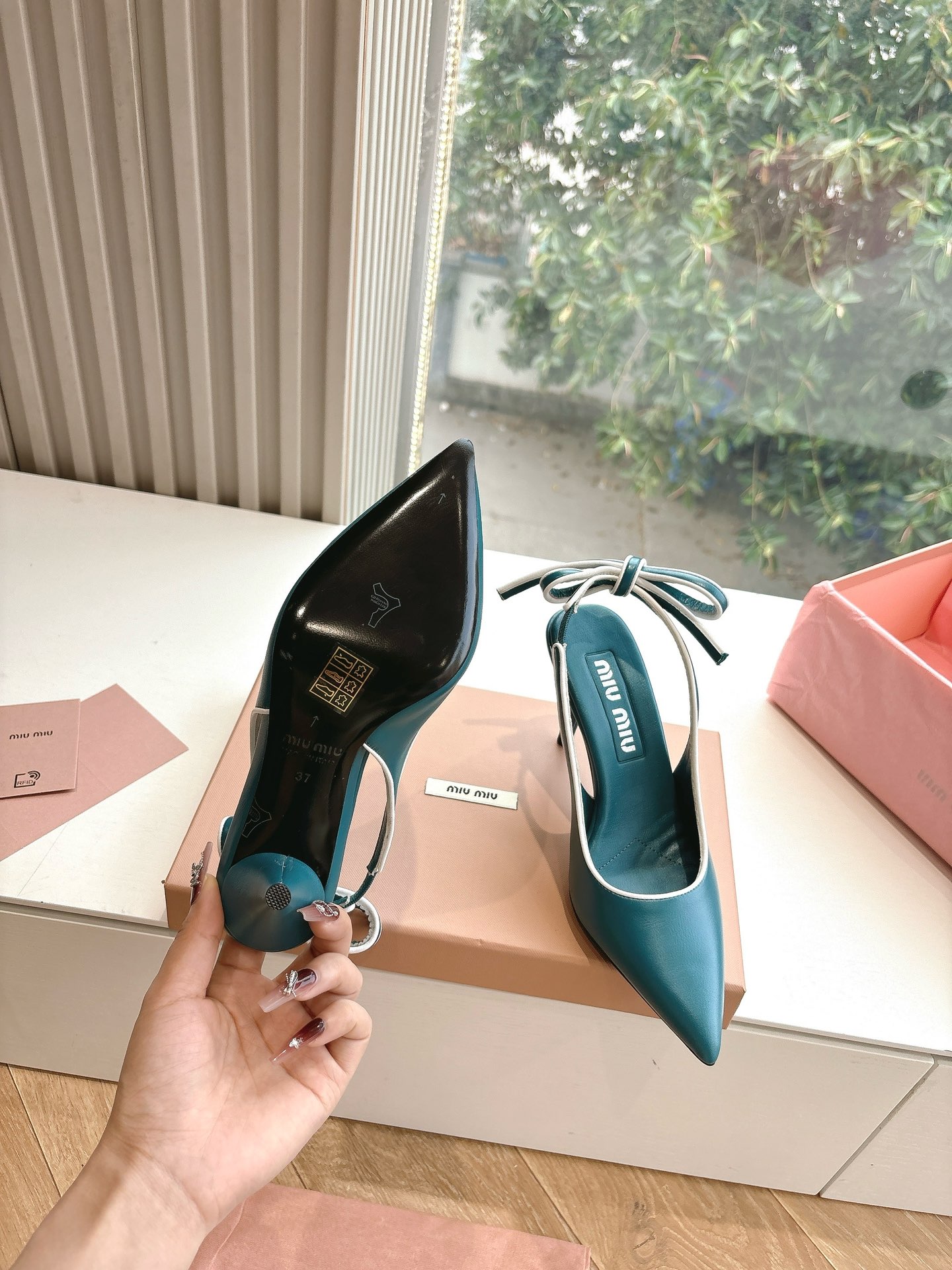 Miu Miu Women's Leather High Heels - Comfortable & Stylish, Size 35-39 7 i1745418524 2224 2