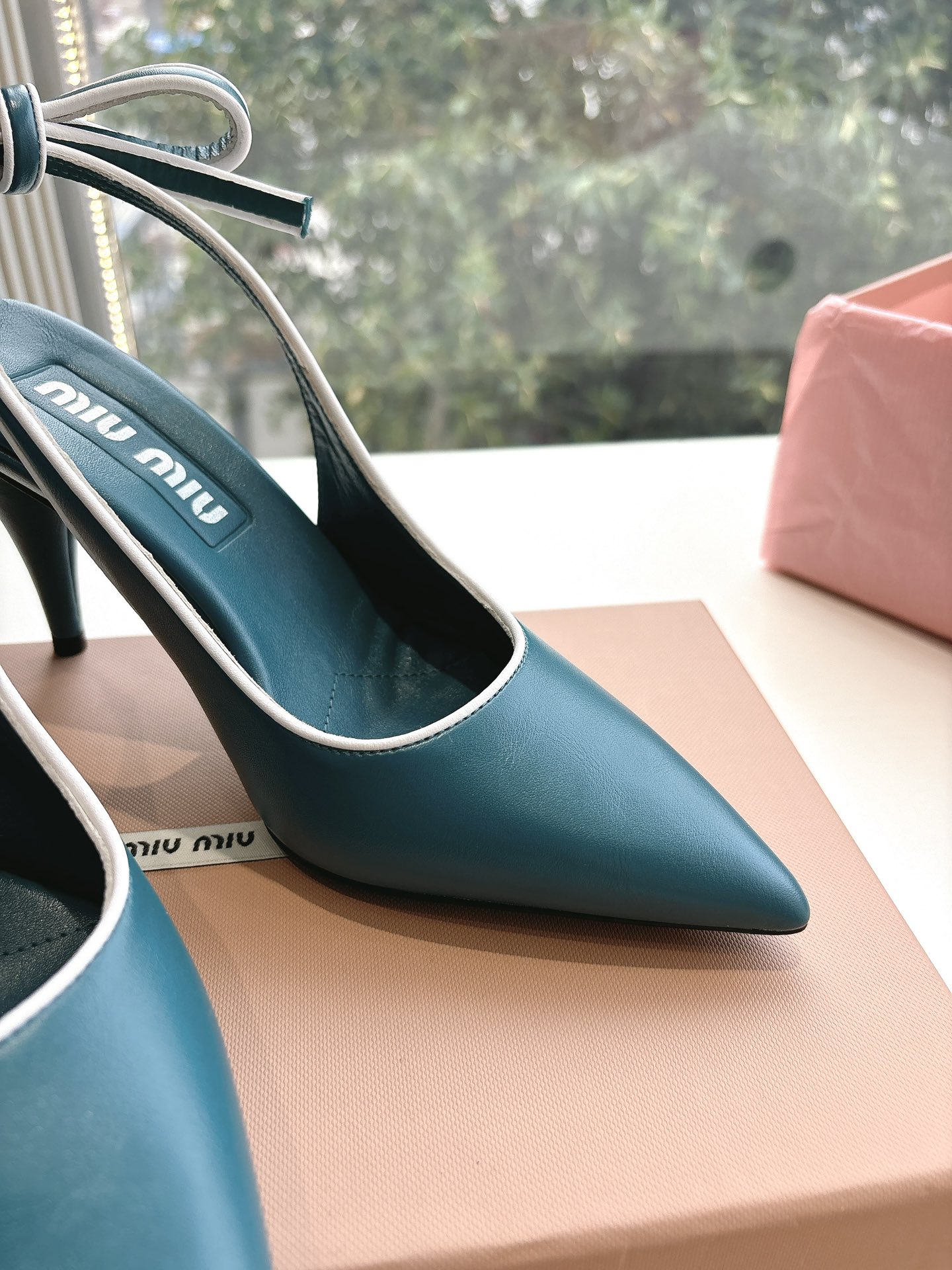 Miu Miu Women's Leather High Heels - Comfortable & Stylish, Size 35-39 9 i1745418524 5170 5