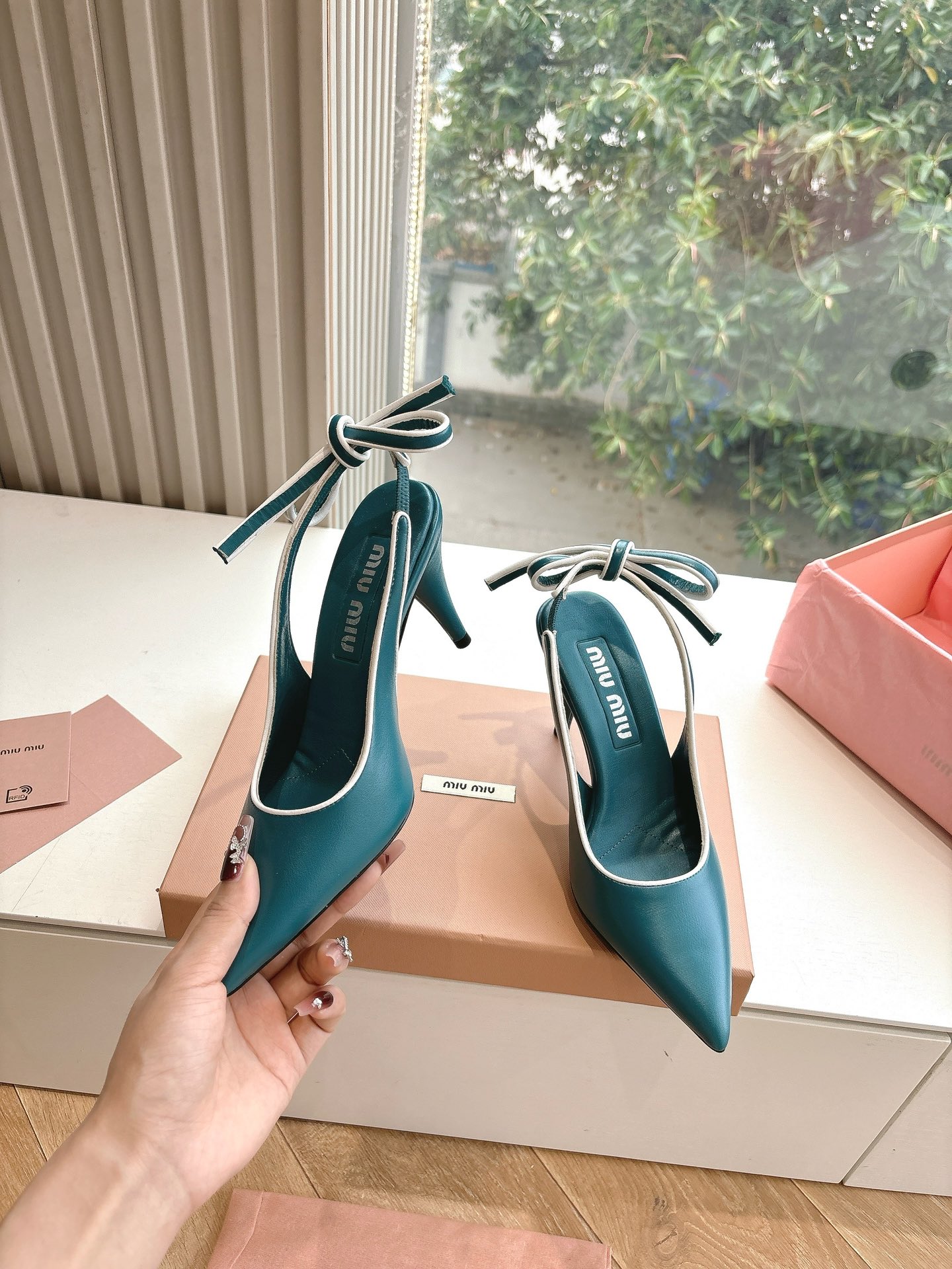 Miu Miu Women's Leather High Heels - Comfortable & Stylish, Size 35-39 6 i1745418524 8859 7