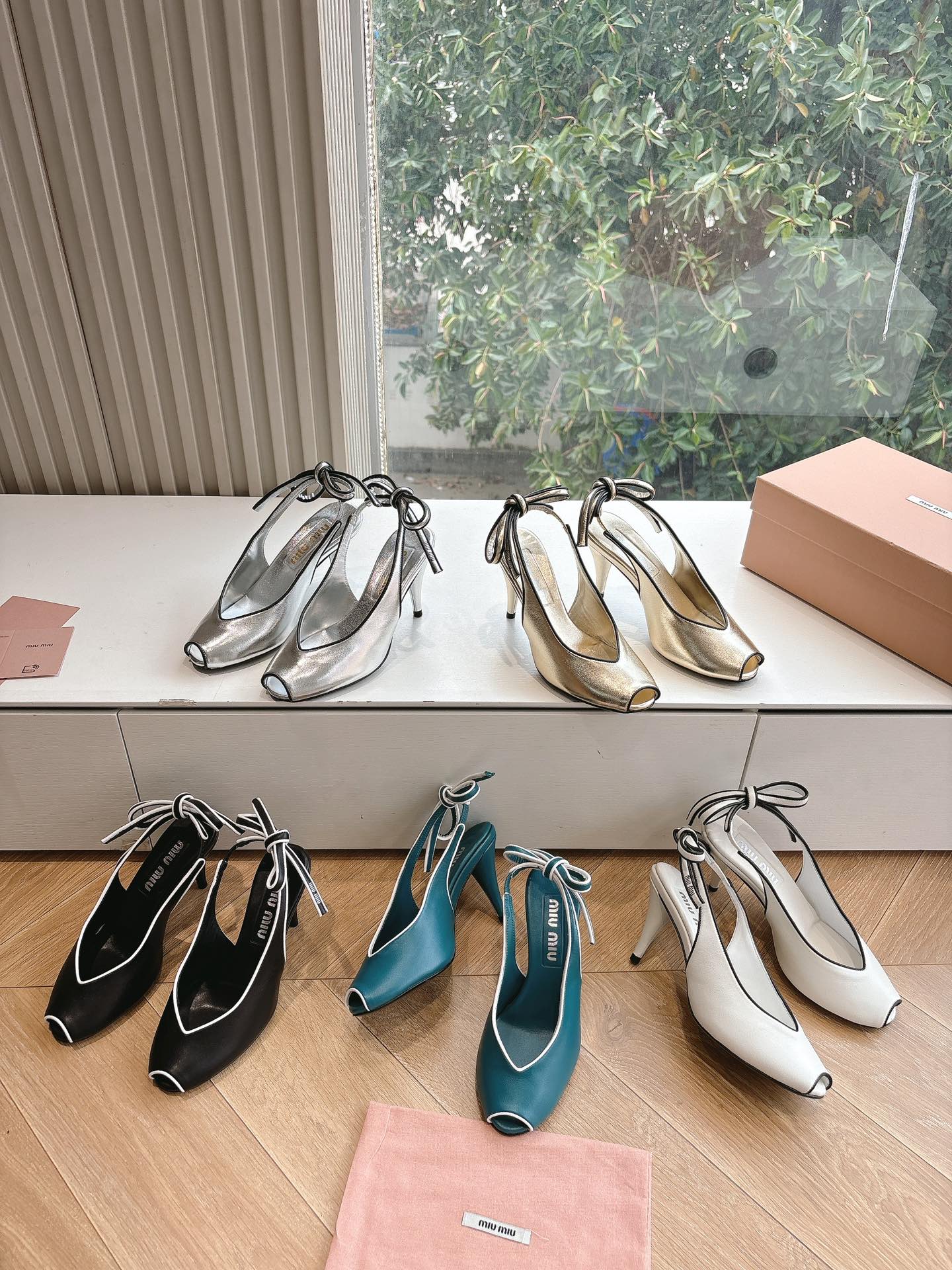 Miu Miu Women's Leather High Heels - Elegant & Comfortable (7cm Heel) 2 i1745418565 3544 2