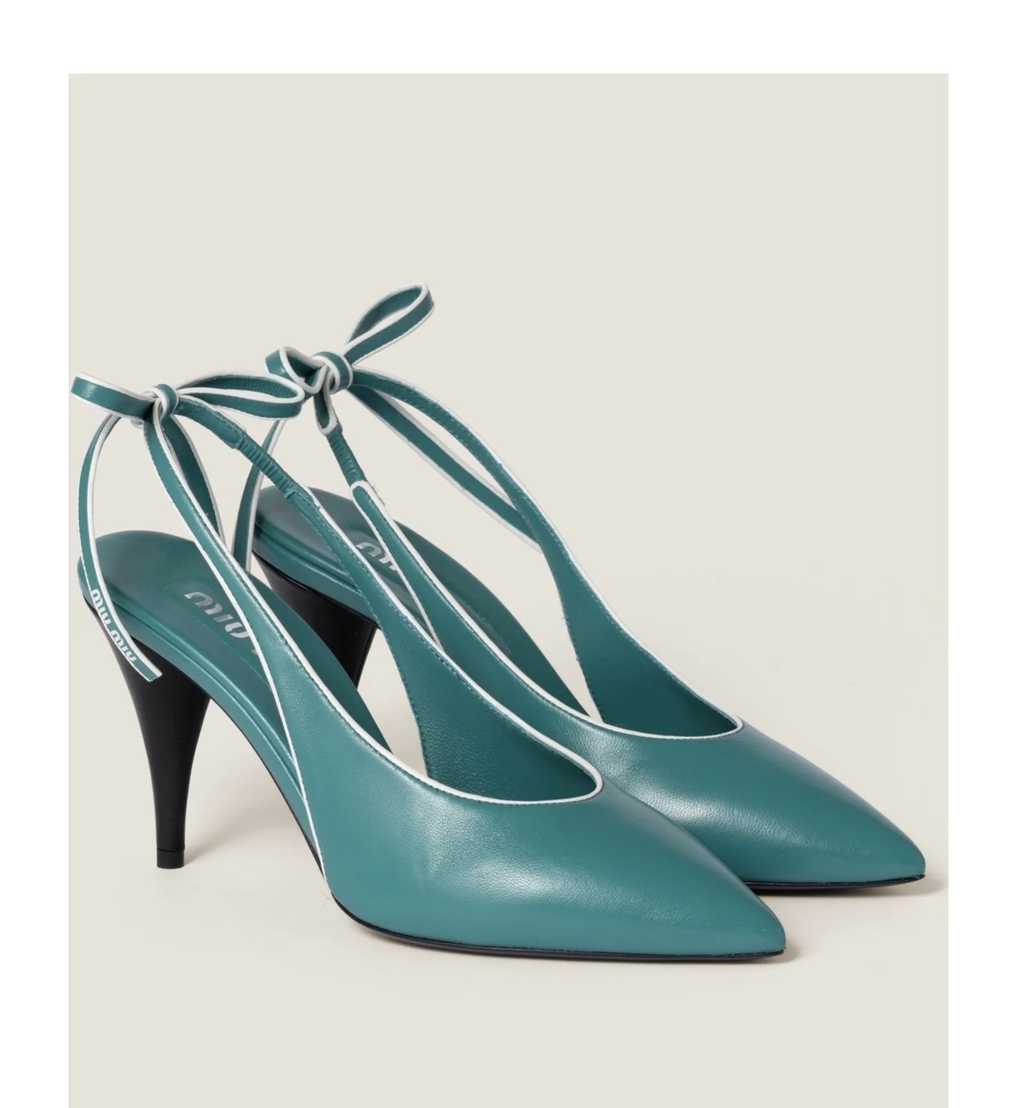 Miu Miu Leather Heeled Sandals - Soft Lambskin, 7cm Heel Height 3 i1745418707 1812 2