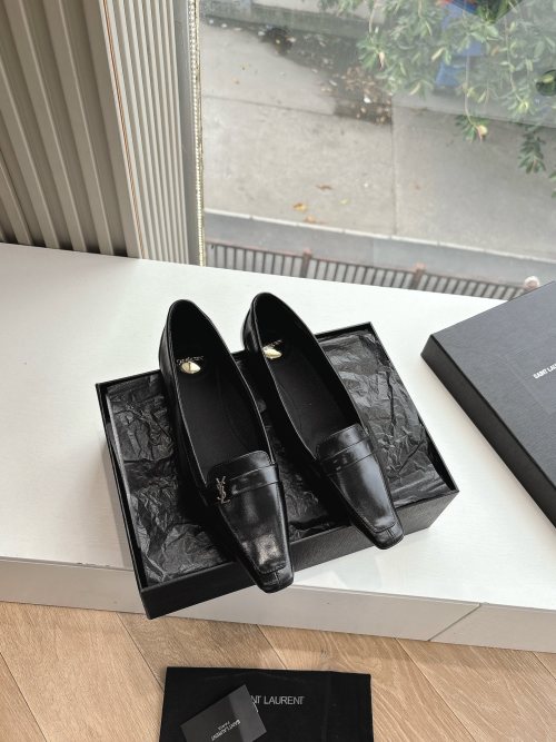Yves Saint Laurent Women's Lee Metal Heel Loafers Mary Jane Pumps