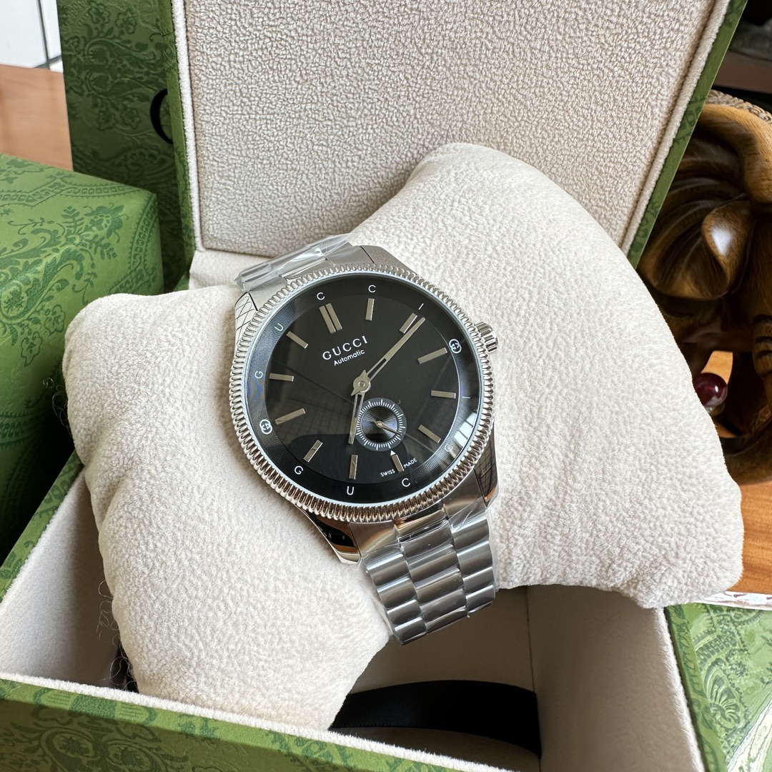 NO:822584,Batch Gucci, G-Timeless series watch, pure original men's mechanical watch, equipped with automatic original Swiss SW260 self-winding movement, power reserve up to 40 hours. Anti-reflective sapphire glass, stainless steel strap, stainless steel case. Back-through movement, 6 o'clock small seconds. Dial 40mm, waterproof performance 5 ATM (160 feet / 50 meters),, gucci, gucci, stuart weitzman19860909批 古驰Gucci,G-Timeless系列腕表,纯原正品男款机械表,搭载自动原装Swiss SW260自动上弦机芯,动力储备达40小时.防反射蓝宝石玻璃,精钢表带,精钢表壳.背透机芯,6点位小秒针.表盘40mm,防水性能5 ATM (160英尺 / 50米),,gucci,gucci,stuart weitzman,Watch