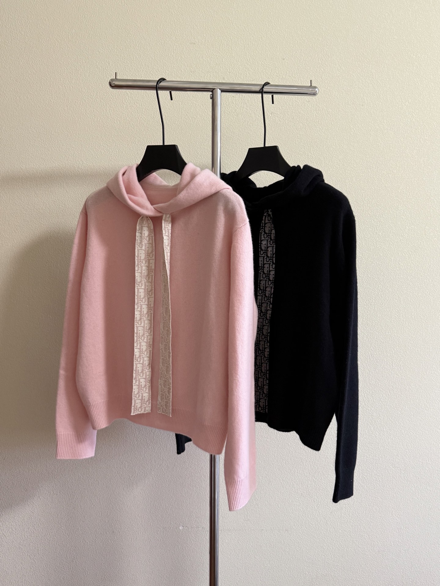 Dior Embellished Tie Neck Sweater