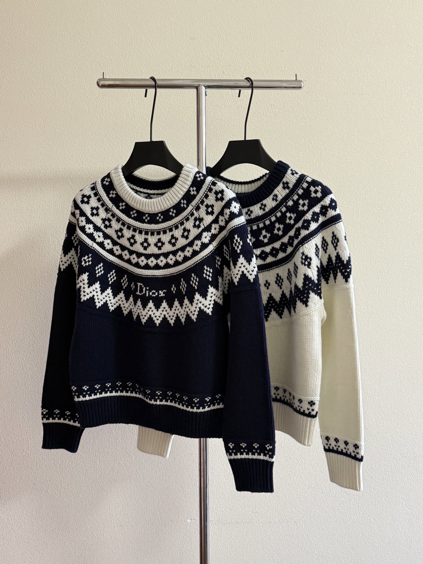 Dior Geometric Crew Neck Sweater