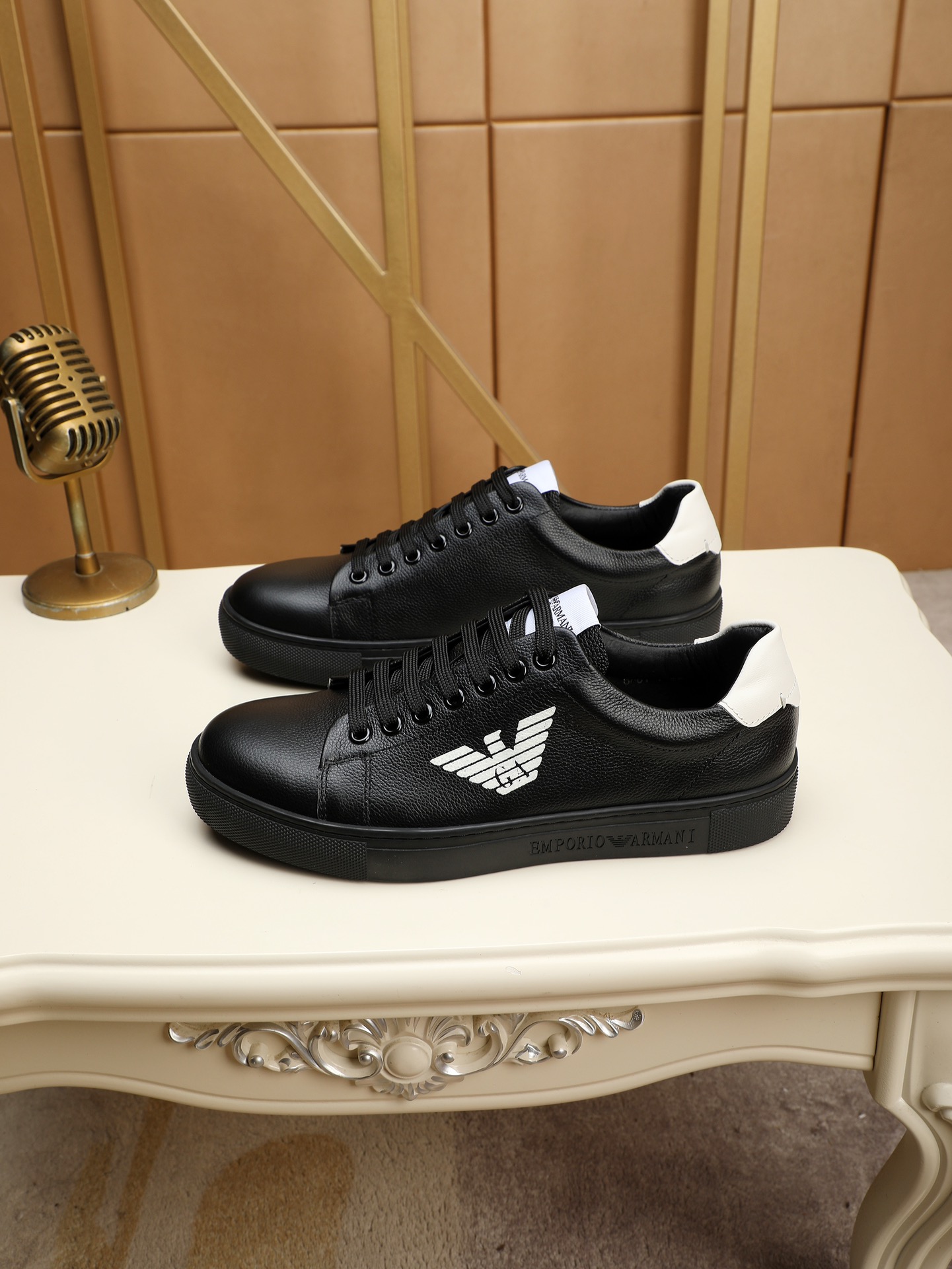 Armani Casual Shoes Men Rubber Sheepskin Fashion Casual