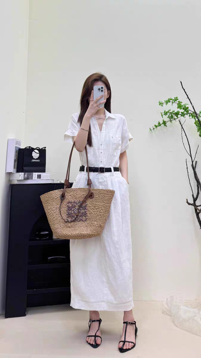 High-Quality Women’s Suit and Dress Set with Flax Material – Recommended and Packaged. - 图片 3