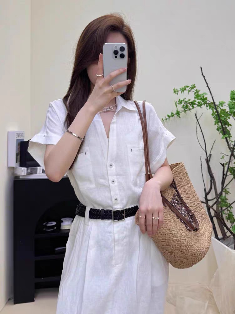 High-Quality Women’s Suit and Dress Set with Flax Material – Recommended and Packaged. - 图片 5