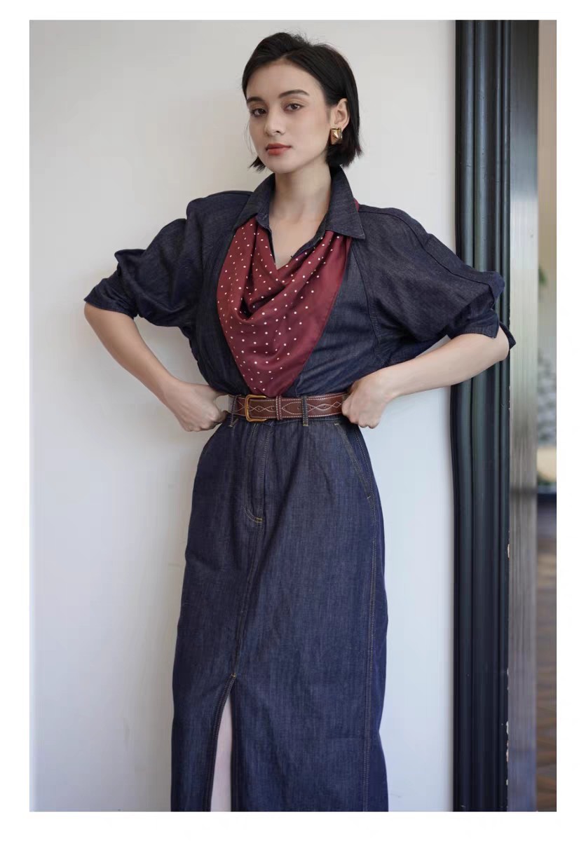 High-Quality Women’s Suit with Ces, Original One-to-One Cowboy Dress Recommendation - 图片 8
