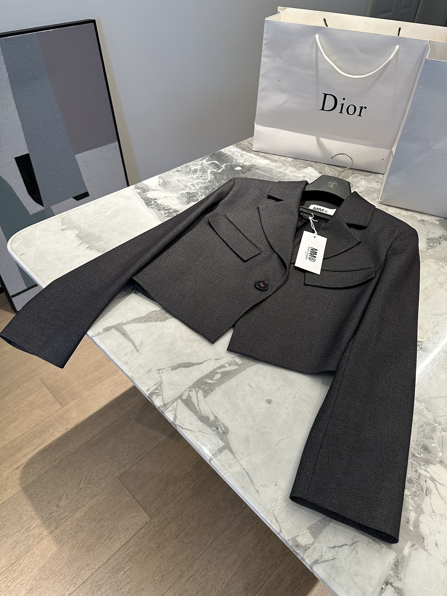 High-end MM6 Magella Women’s Suit with Exclusive Logo: High-Quality Fall Design - 图片 1