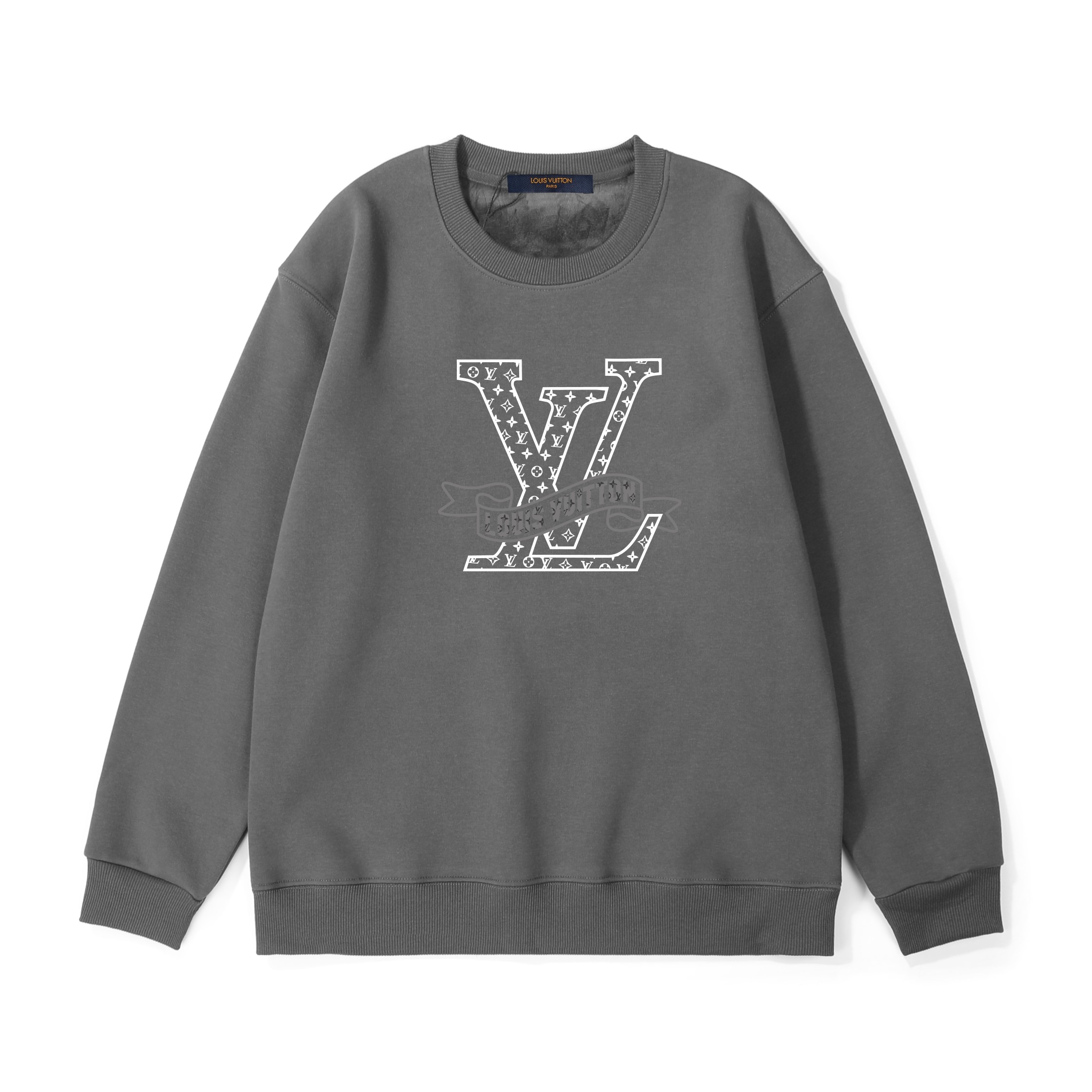 Louis Vuitton Mink Fleece Crewneck Sweatshirt with LV Logo - Unisex