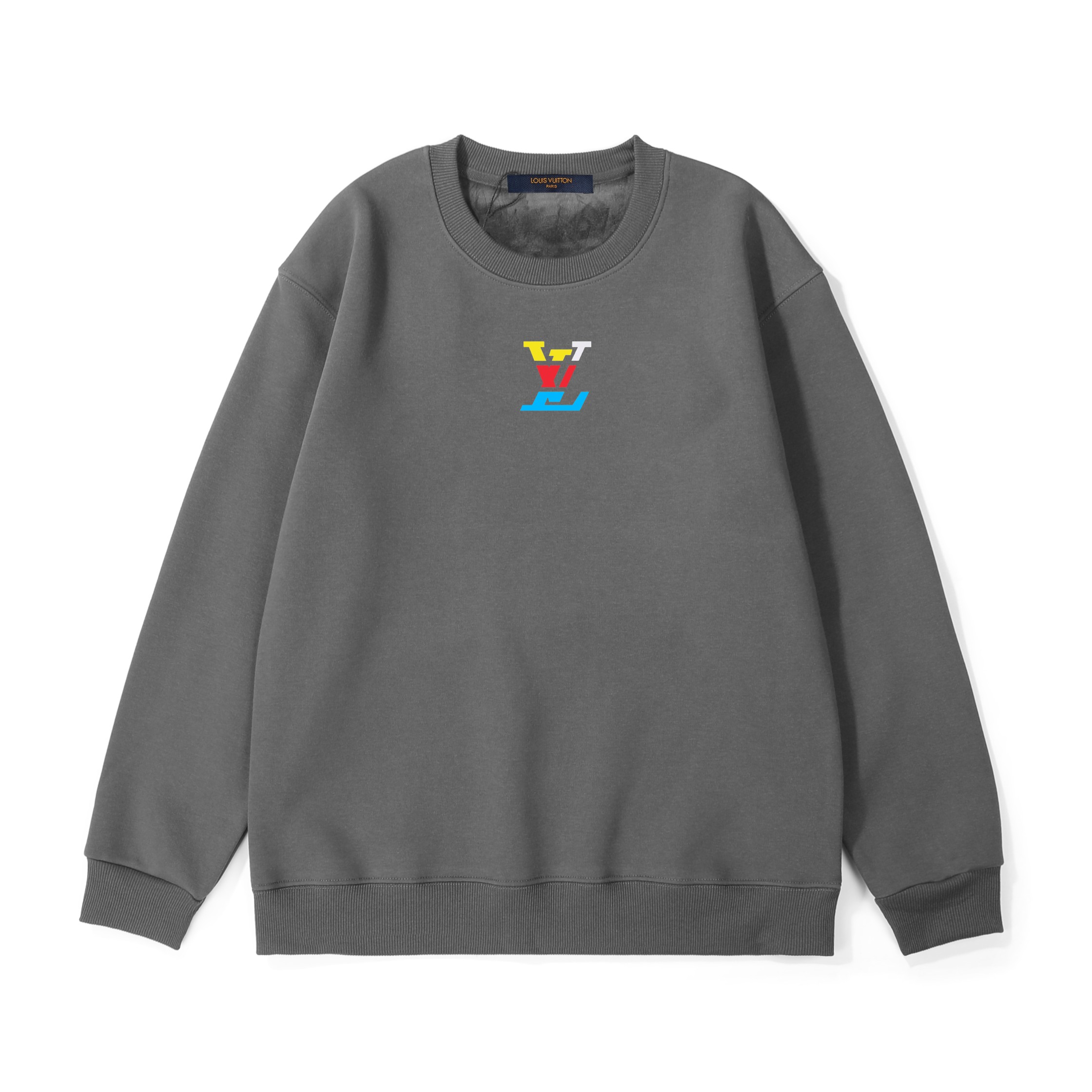 Louis Vuitton Multicolor Printed Mink Fleece Crewneck Sweatshirt