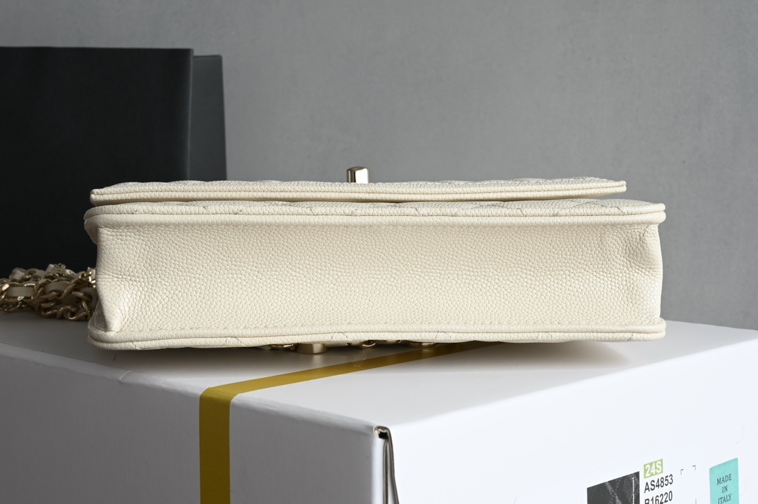 白金版▪️正品级 包装如图全新到货🆕𝗖𝗵𝗮𝗻𝗲𝟭 𝟮𝟱𝗖早春手提邮差背包 浅杏色专柜售价𝟥𝟦𝟨𝟢𝟢𝗋𝗆𝖻