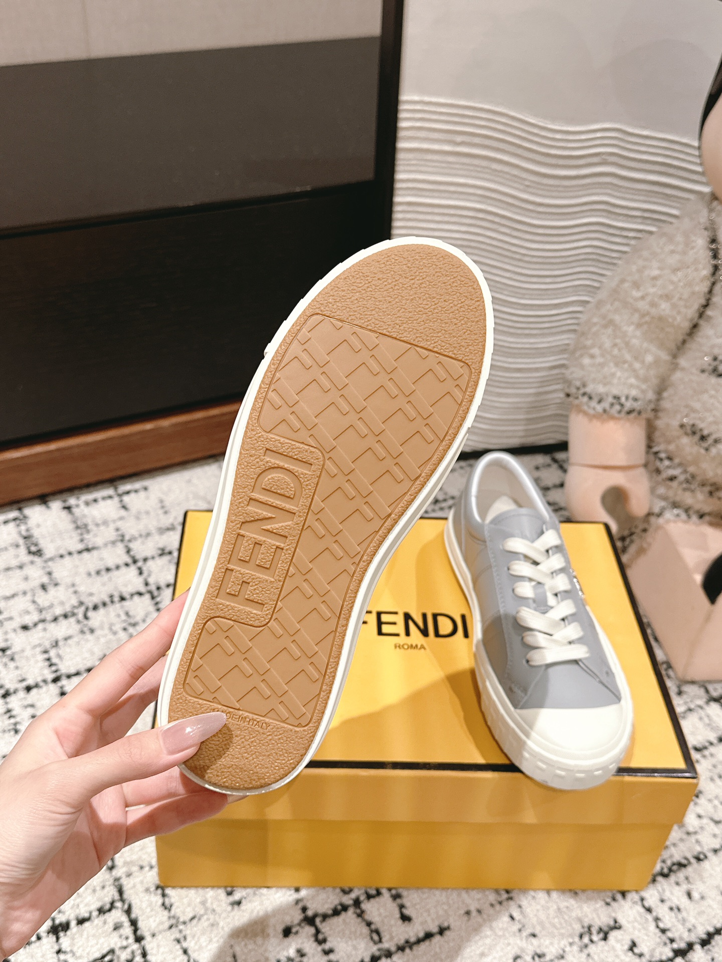 Fendi Haute Couture Classic Luxury Leather Shoe Loafer Shoes Ref 9