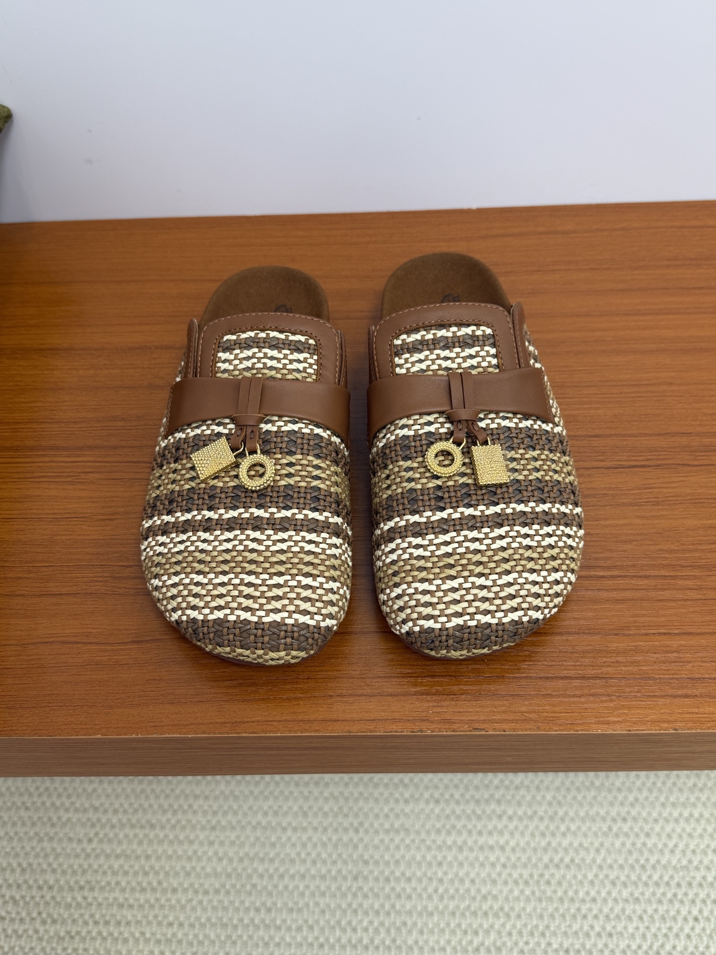 Loro Piana Women's Woven Leather-Trimmed Mules, Stylish and Comfortable 2 i1750227073217 7856 0 0