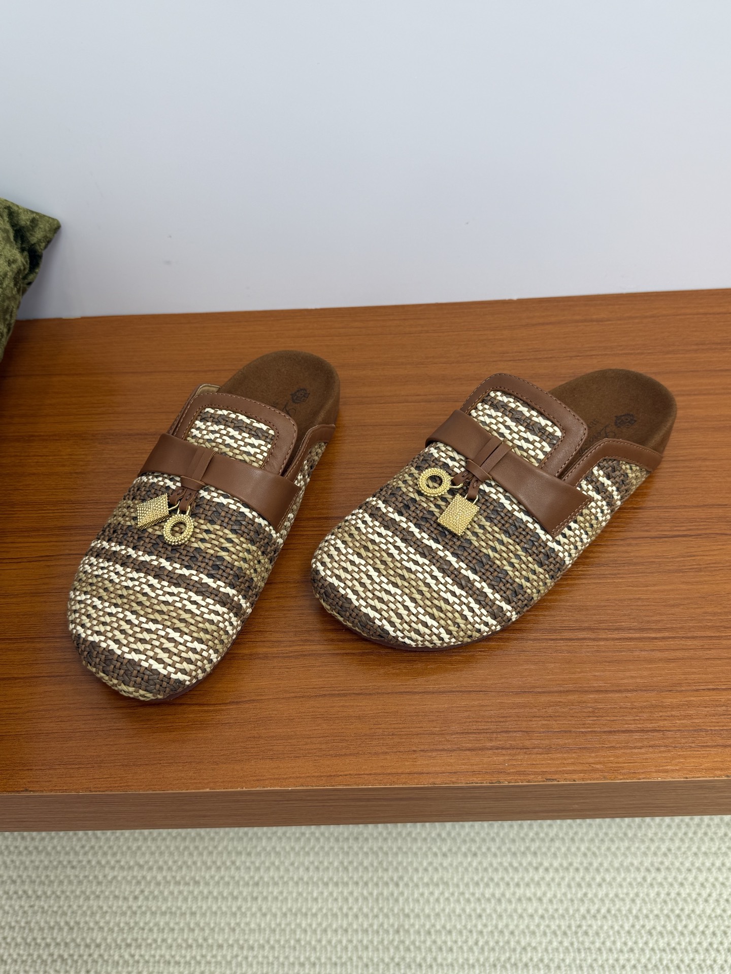 Loro Piana Women's Woven Leather-Trimmed Mules, Stylish and Comfortable 6 i1750227073227 4363 0 4