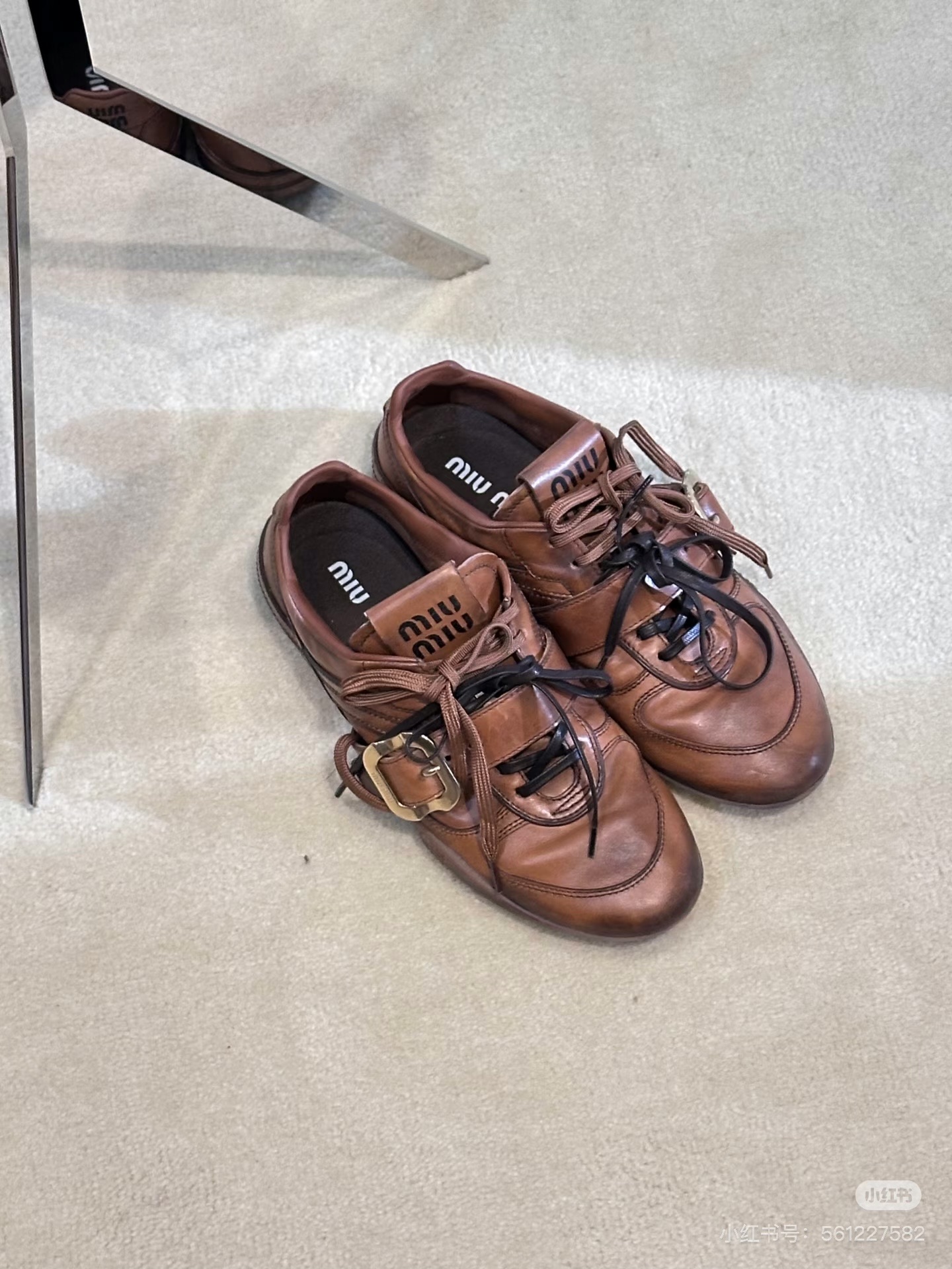 NO:563127,miumiu | Show style moral training shoes, leather shoes, miumiu19860909miumiu｜秀款德训鞋,皮鞋,miumiu,Women's Shoes