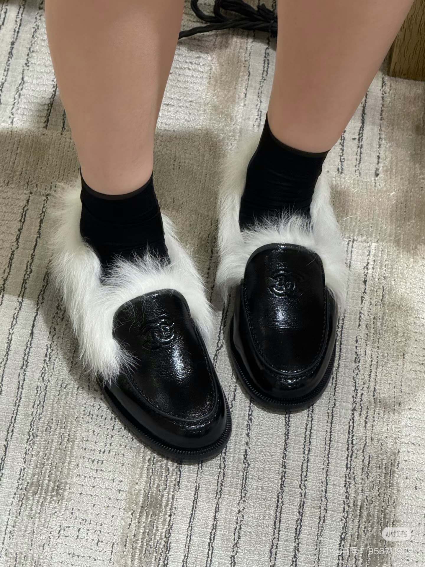 NO:616395,Black is versatile and high-end~ The beaver fur lining is very comfortable on the feet, loafers, fur shoes, loafers19860909黑色百搭又高级～ 海狸毛内里上脚很舒服,乐福鞋毛毛鞋,loafers,Women's Shoes
