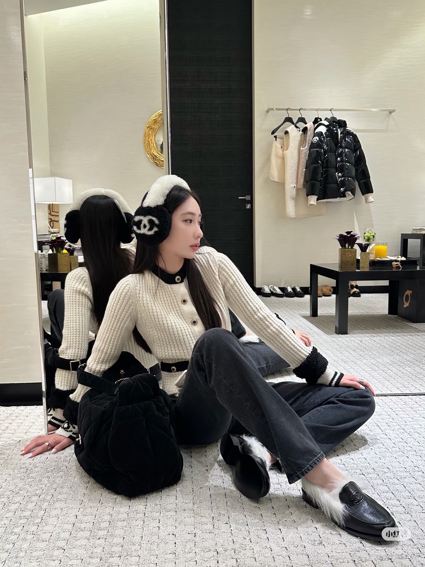 NO:616397,Blogger's matching demonstration - loafers, woolen shoes, loafers19860909博主搭配示范-,乐福鞋毛毛鞋,loafers,Women's Shoes