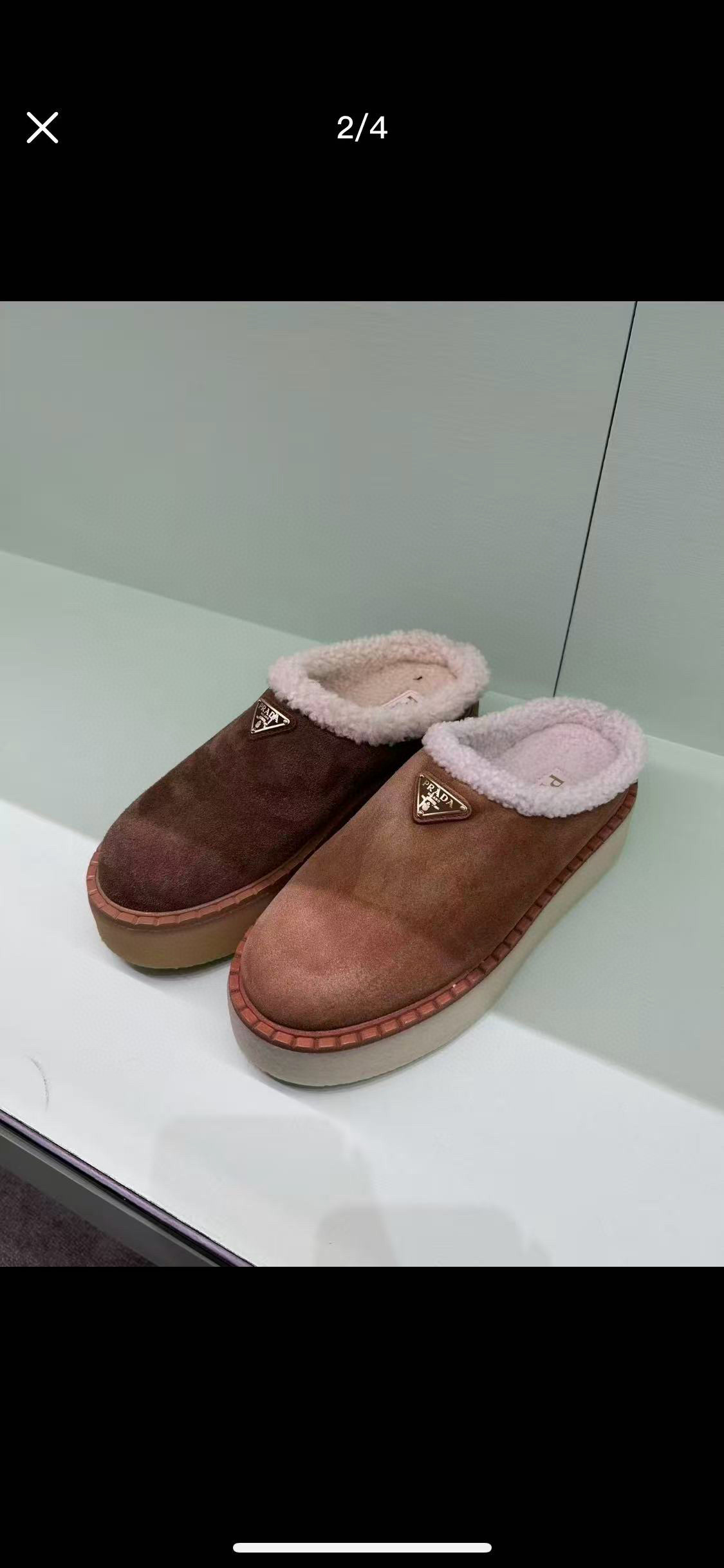 NO:629185,RADA｜Autumn and winter fur shoes, half-flop fur shoes, prada19860909RADA｜秋冬毛鞋,半拖毛毛鞋,prada,Women's Shoes