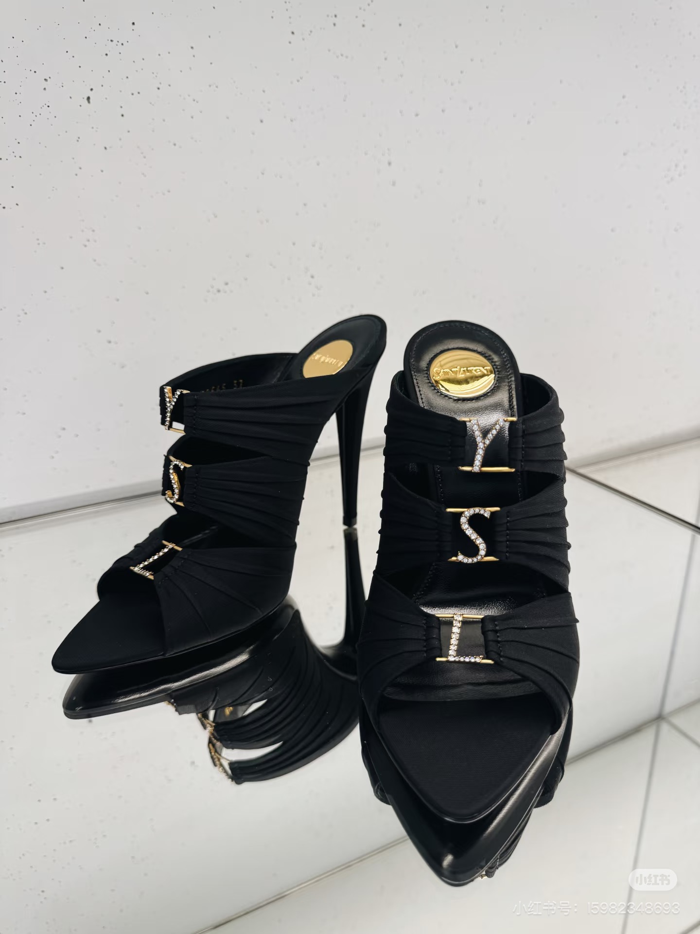 NO:724397,YSL/new high-heeled sandals, high-heeled sandals, saint laurent, high heels, slippers19860909YSL/高跟凉拖鞋新品,高跟鞋拖鞋,saint laurent,high heels,slippers,Women's Shoes