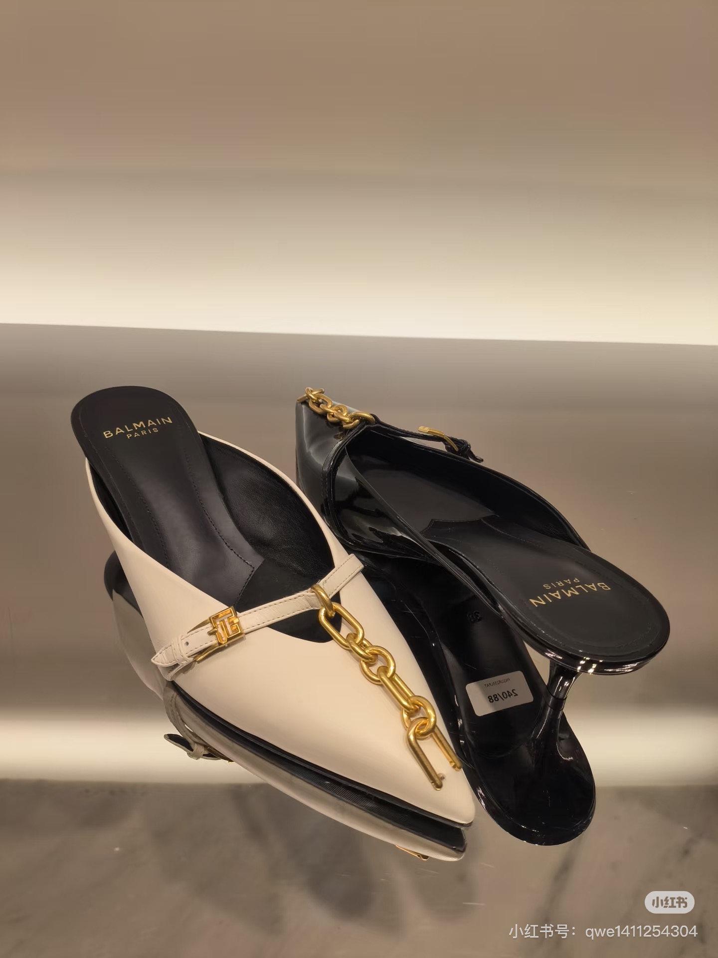 NO:758923,Balmain｜ss26 chain drag, half drag, balmain19860909Balmain｜ss26链条拖,半拖,balmain,Women's Shoes