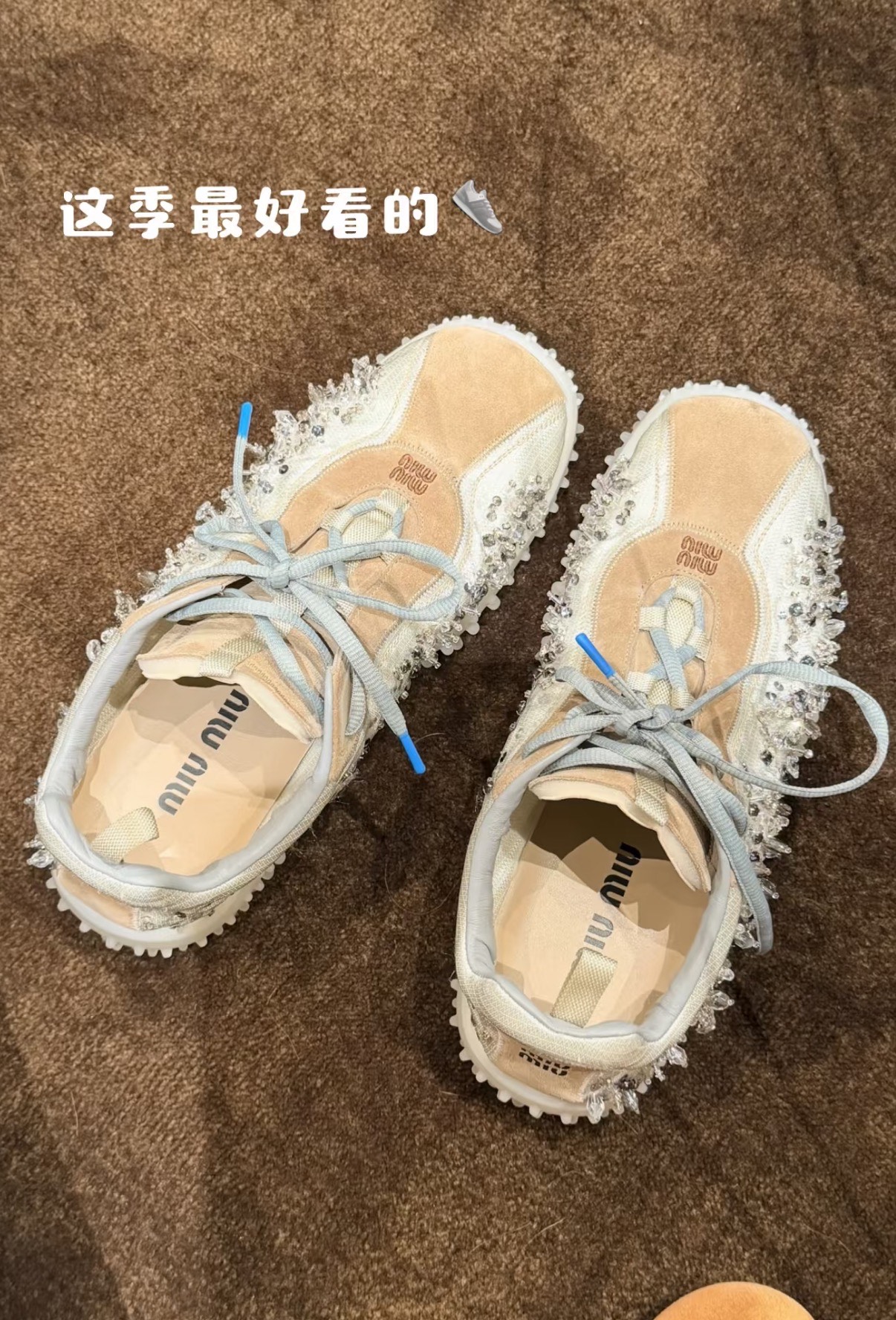 NO:901150,Miu Miu rhinestone sequin moral training shoes, casual shoes/sports shoes, miumiu, sneakers19860909Miu Miu 水钻亮片德训鞋,休闲鞋/运动鞋,miumiu,sneakers,Women's Shoes