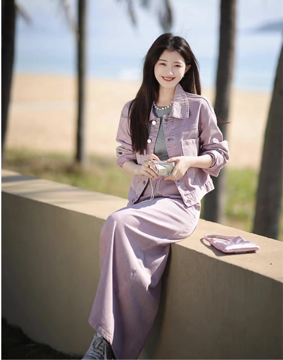 “High-Quality Female Suit for Acne Control and Style with Tweed Details” - 图片 2