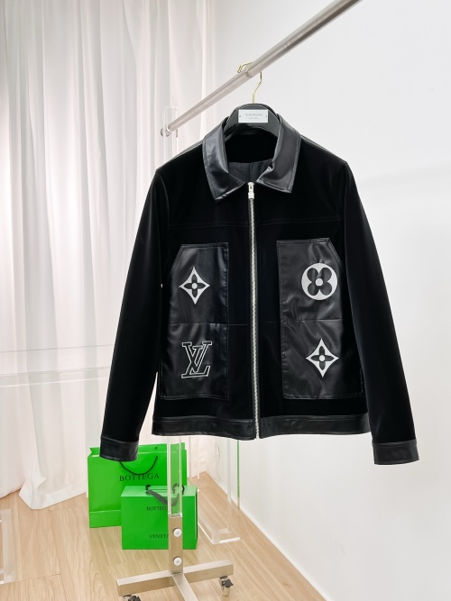 Louis Vuitton 2025 Fall/Winter Black Leather Jacket, Show Collection - M-XXXL 1 Louis Vuitton 2025 Fall/Winter Black Leather Jacket, Show Collection - M-XXXL