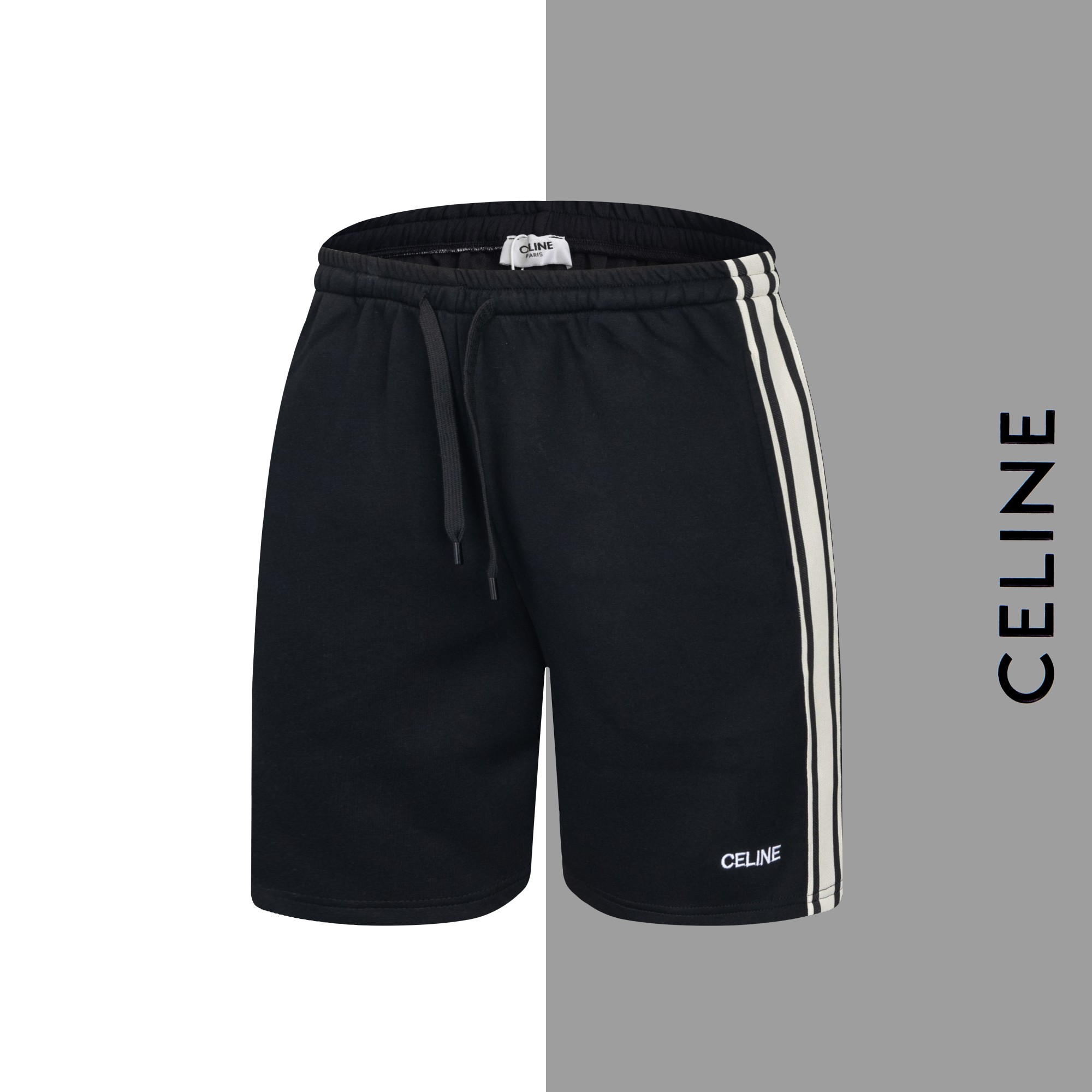 Celine Ropa Pantalones cortos Negro Bordado Algodón