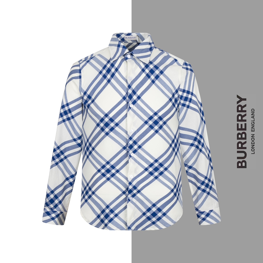 Estilo No./G100 Camisa clásica a cuadros de sarga de Burberry Sitio web oficial de BURBERRY Estilo consistente Artesaní…