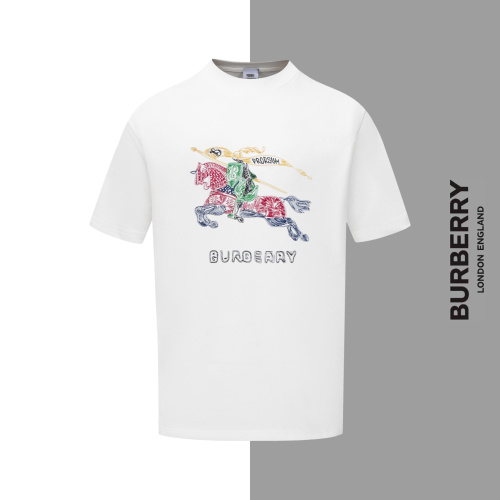 Burberry T-shirt Met Kleurrijke Strijdros Borduurwerk - Premium Katoen, OS Pasvorm 1 Burberry T-shirt Met Kleurrijke Strijdros Borduurwerk - Premium Katoen, OS Pasvorm