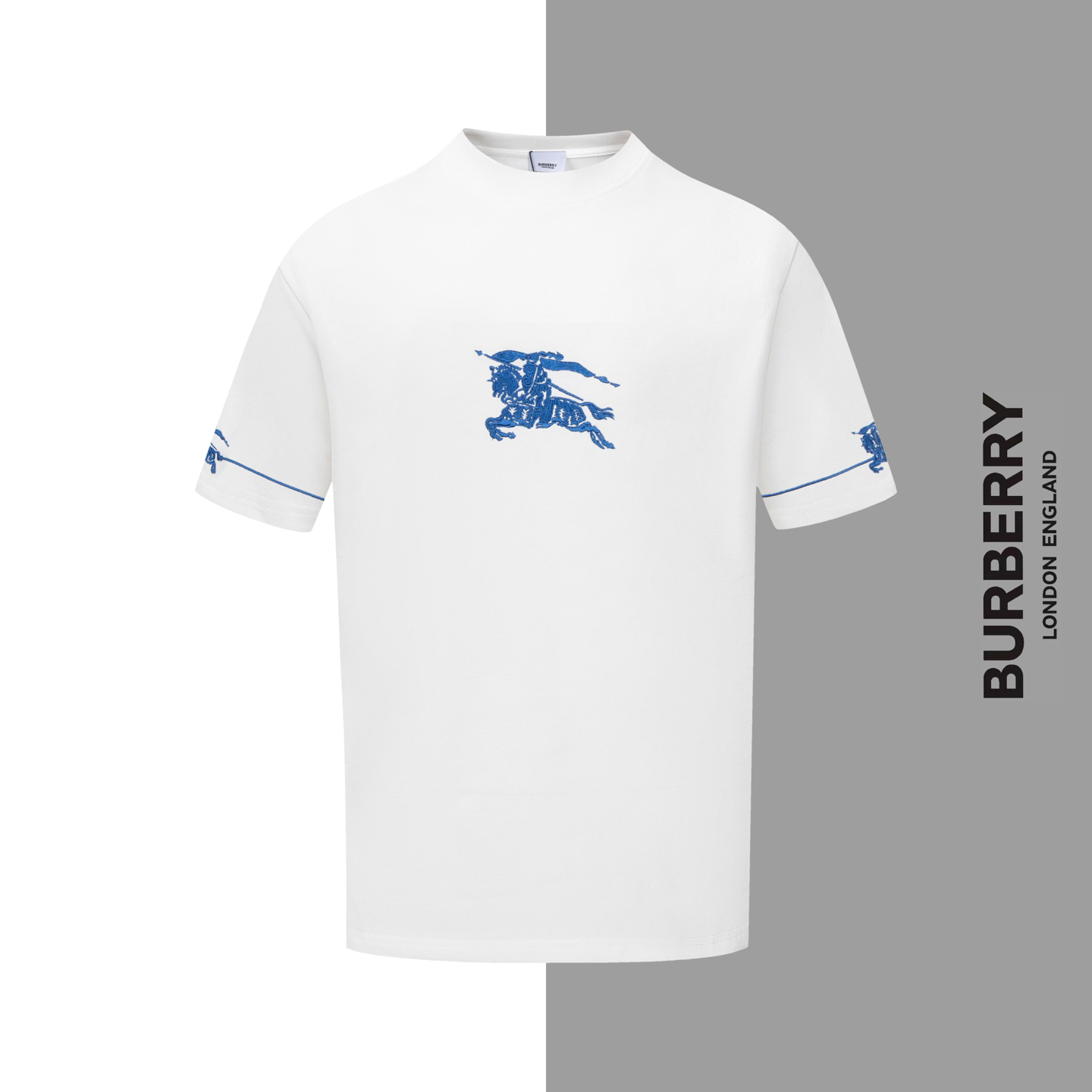 Número de estilo # Z86 Burberry caballo de guerra bordado etiqueta pequeña cuello redondo manga corta Sitio web oficial…