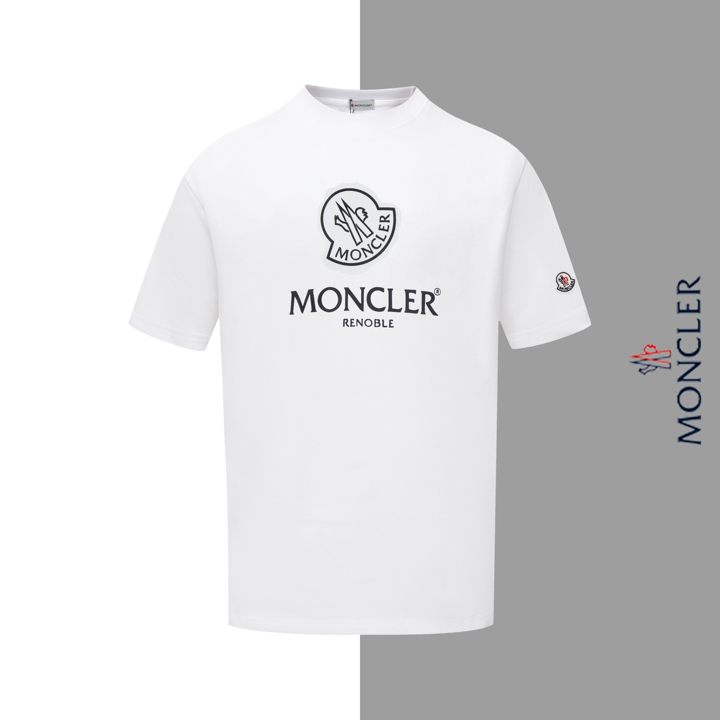 Número de modelo #Z100 Camiseta de cuello redondo con pequeño logo de letras de Mengkou, mismo estilo que la web oficia…