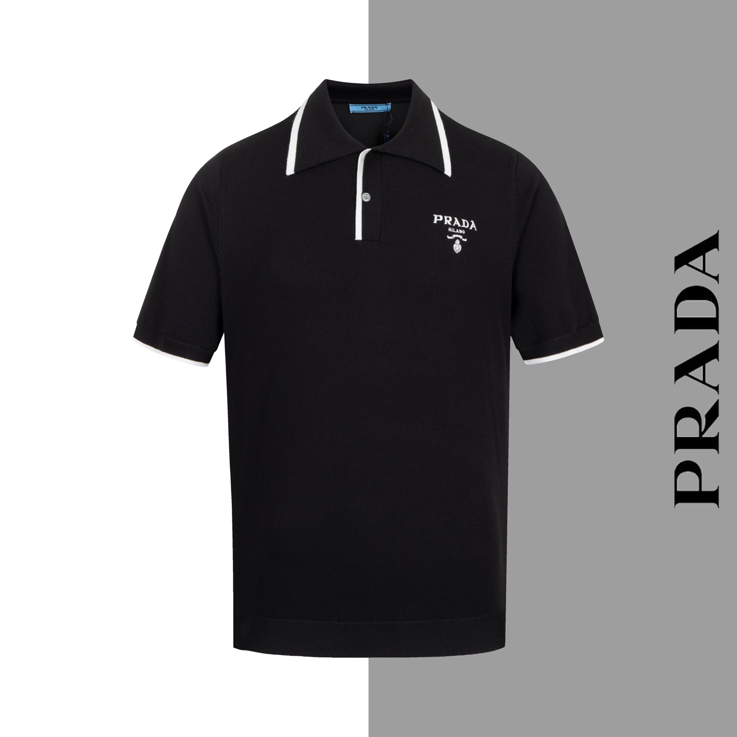 db
款号#Z119
普拉达小标刺绣翻领polo针织短袖
PRADA官网一致...
