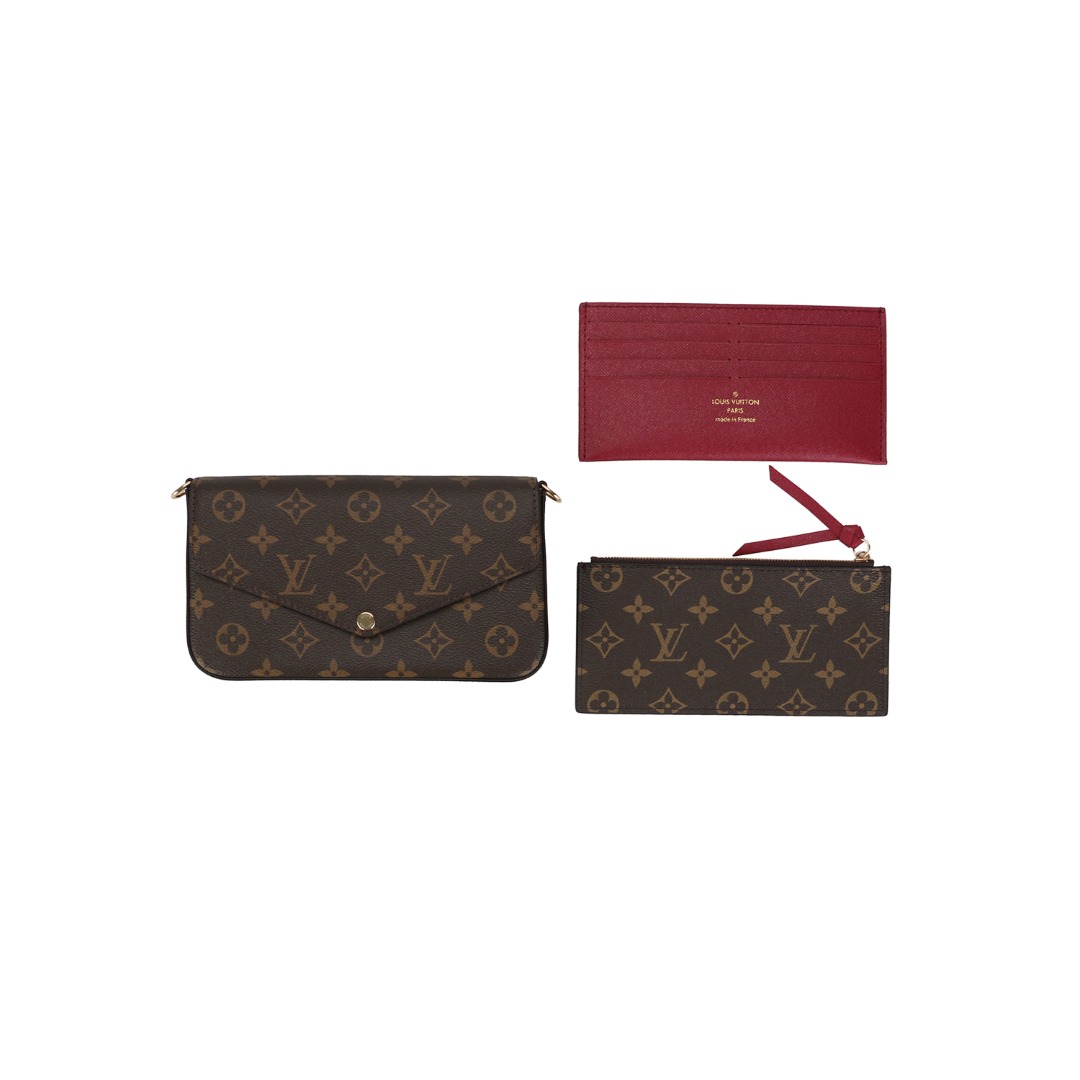 #1v Pochette Félicie三合一链条单肩包 -芯片版本，一包一码一封条，包内防伪标签 本款Pochette Félicie链条包选用Monogram帆布和微纤维内衬，搭配按扣翻盖，拉链袋和设有卡片夹层的贴袋均可拆卸，系上金属链条即可肩背或斜挎，Monogram涂层帆布和牛皮革饰边-​微纤维内衬-可拆卸皮革件配有牛皮革内衬-金属件按扣开合-大号隔层-可拆卸拉链袋-可拆卸贴袋配有卡片夹层内贴袋-链条：可拆卸-链条半长：53.0 厘米 温馨提示：试用时候请勿撕掉保护膜，保护膜撕掉后不退不换哦，退换如包装损坏扣除30 尺码：21×12×3cm【请勿撕掉保护覆膜，撕掉后不退不换】-选品中心