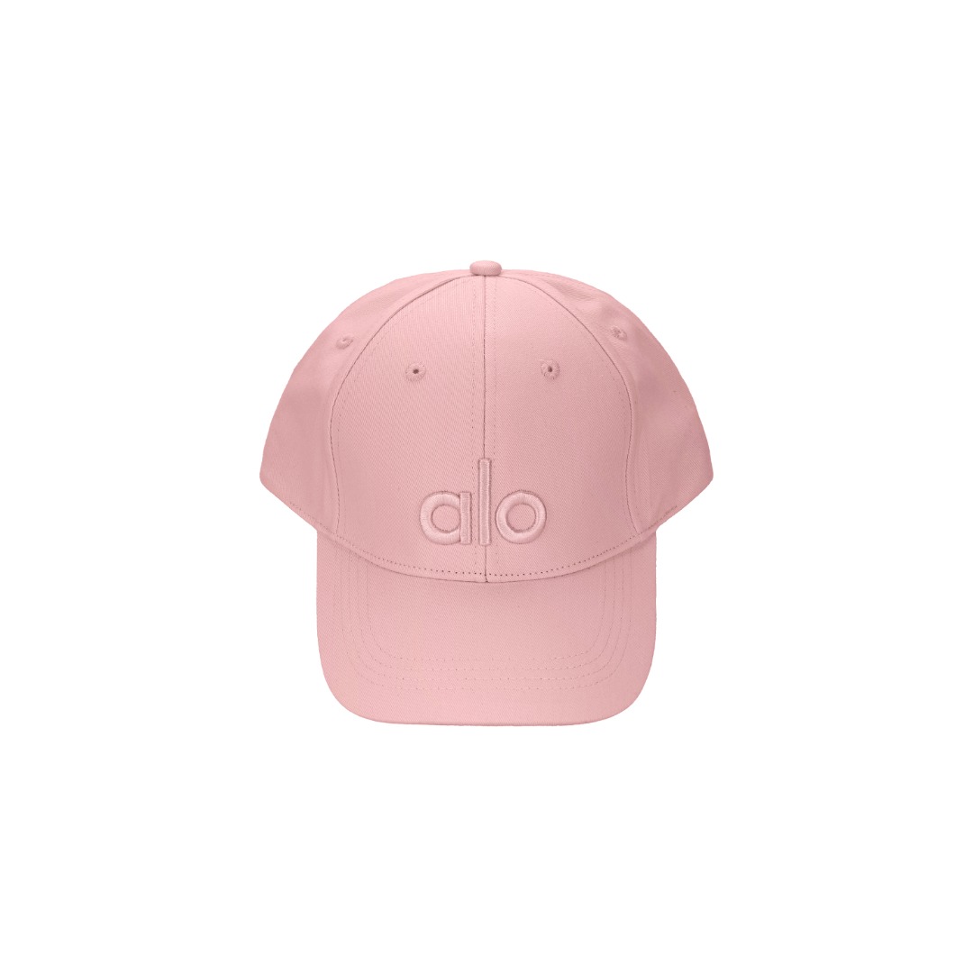 #Alo 25ss alo字母帽子-粉色 适合户外休闲运动、跑步健身，多色可选满足不同穿搭需求，软顶结构立体有型，糖果色随便搭都吸睛 尺码：均码-选品中心