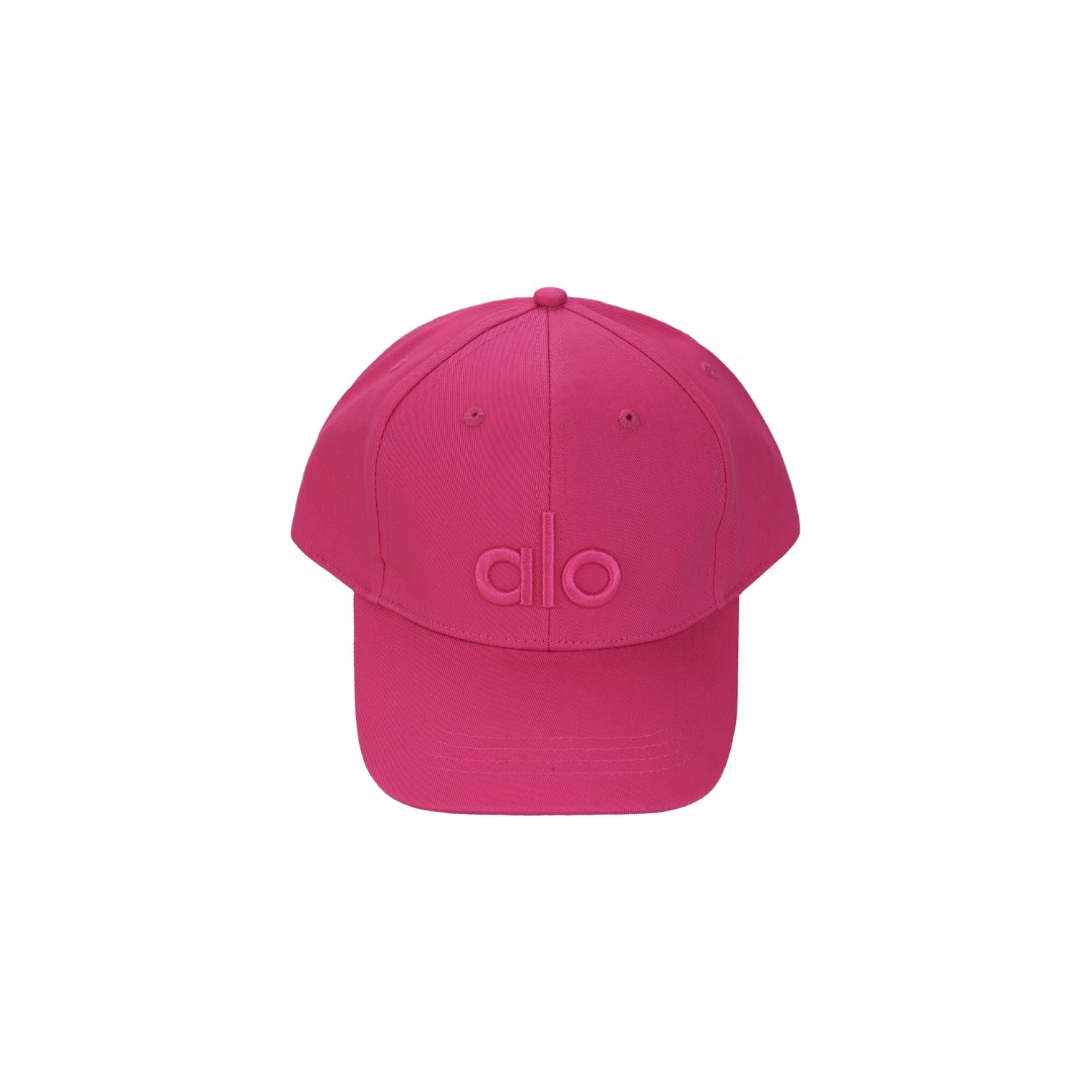#Alo 25ss alo字母帽子-玫红 适合户外休闲运动、跑步健身，多色可选满足不同穿搭需求，软顶结构立体有型，糖果色随便搭都吸睛 尺码：均码-选品中心