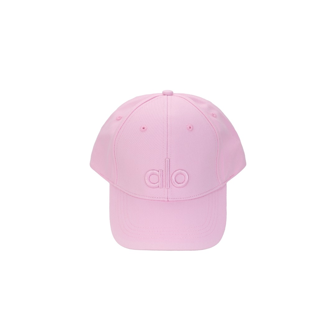 #Alo 25ss alo字母帽子-浅粉 适合户外休闲运动、跑步健身，多色可选满足不同穿搭需求，软顶结构立体有型，糖果色随便搭都吸睛 尺码：均码-选品中心
