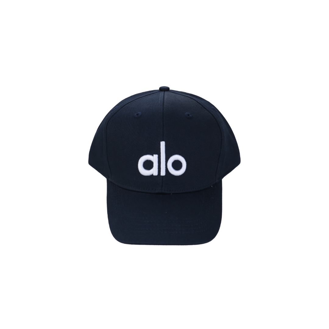 #Alo 25ss alo字母帽子-藏青 适合户外休闲运动、跑步健身，多色可选满足不同穿搭需求，软顶结构立体有型，糖果色随便搭都吸睛 尺码：均码-选品中心