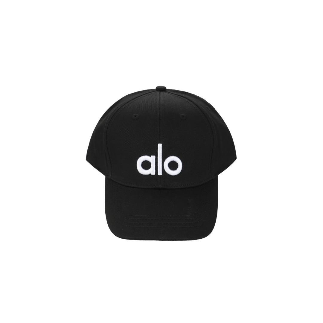 #Alo 25ss alo字母帽子-黑色白标 适合户外休闲运动、跑步健身，多色可选满足不同穿搭需求，软顶结构立体有型，糖果色随便搭都吸睛 尺码：均码-选品中心